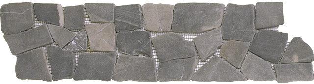 Bati Orient- MAGR02/30 Grey Matte Opus Mosaic Interlocking Border 4" x 12"