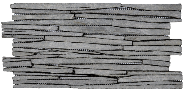 Bati Orient- ARNO14 Grey Wall Sliced Back Slate 6"X12"