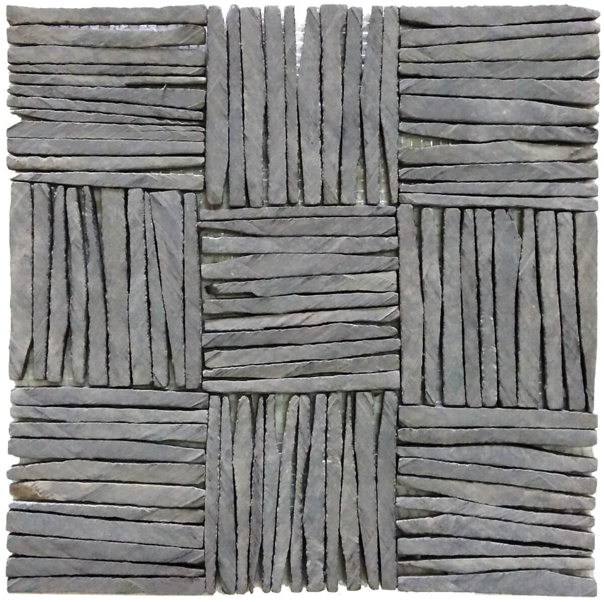 Bati Orient- ARNO22 Black Slate Baguette Squares Mosaic