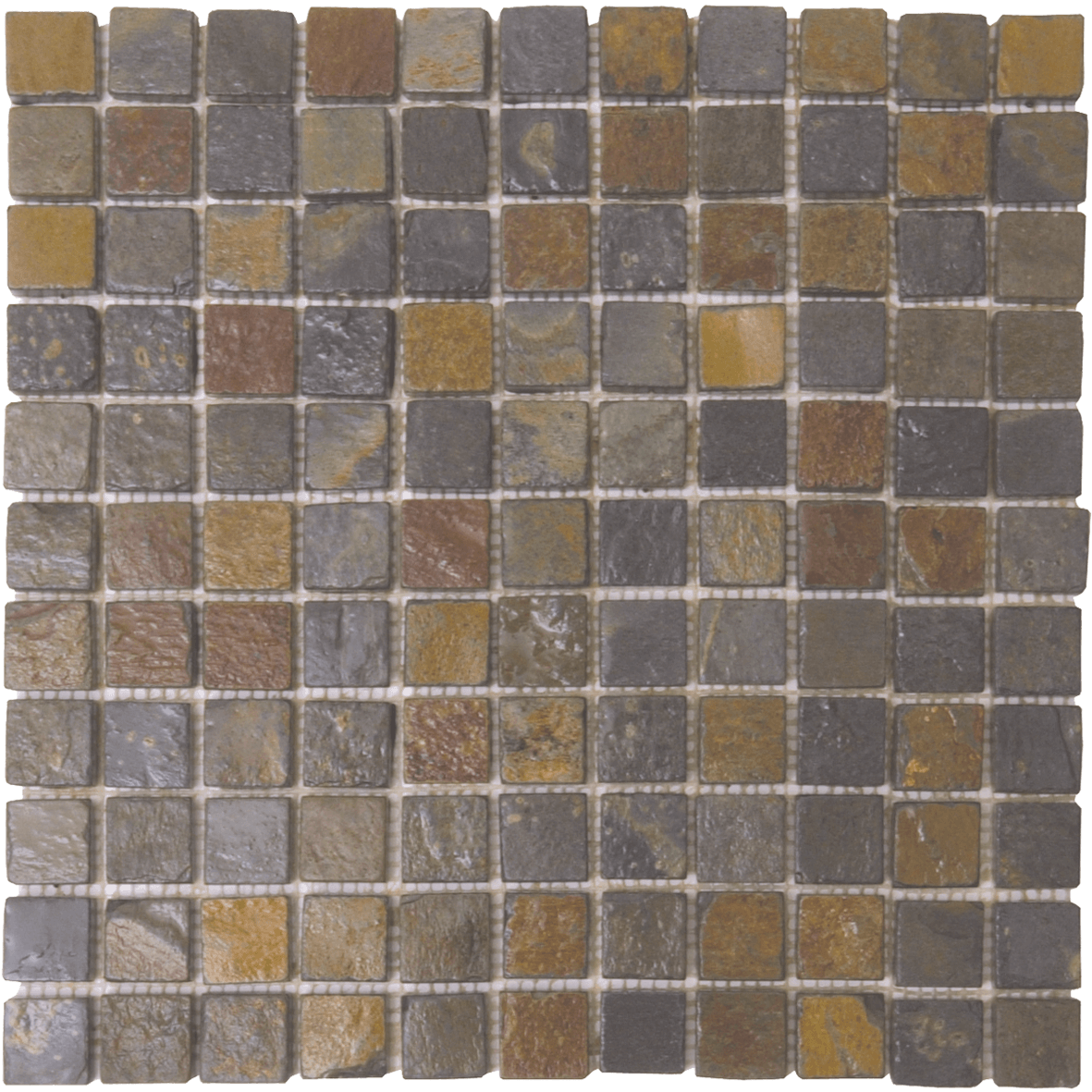 Bati Orient- ARRO01 Rust Mosaic Slate 1" x 1"