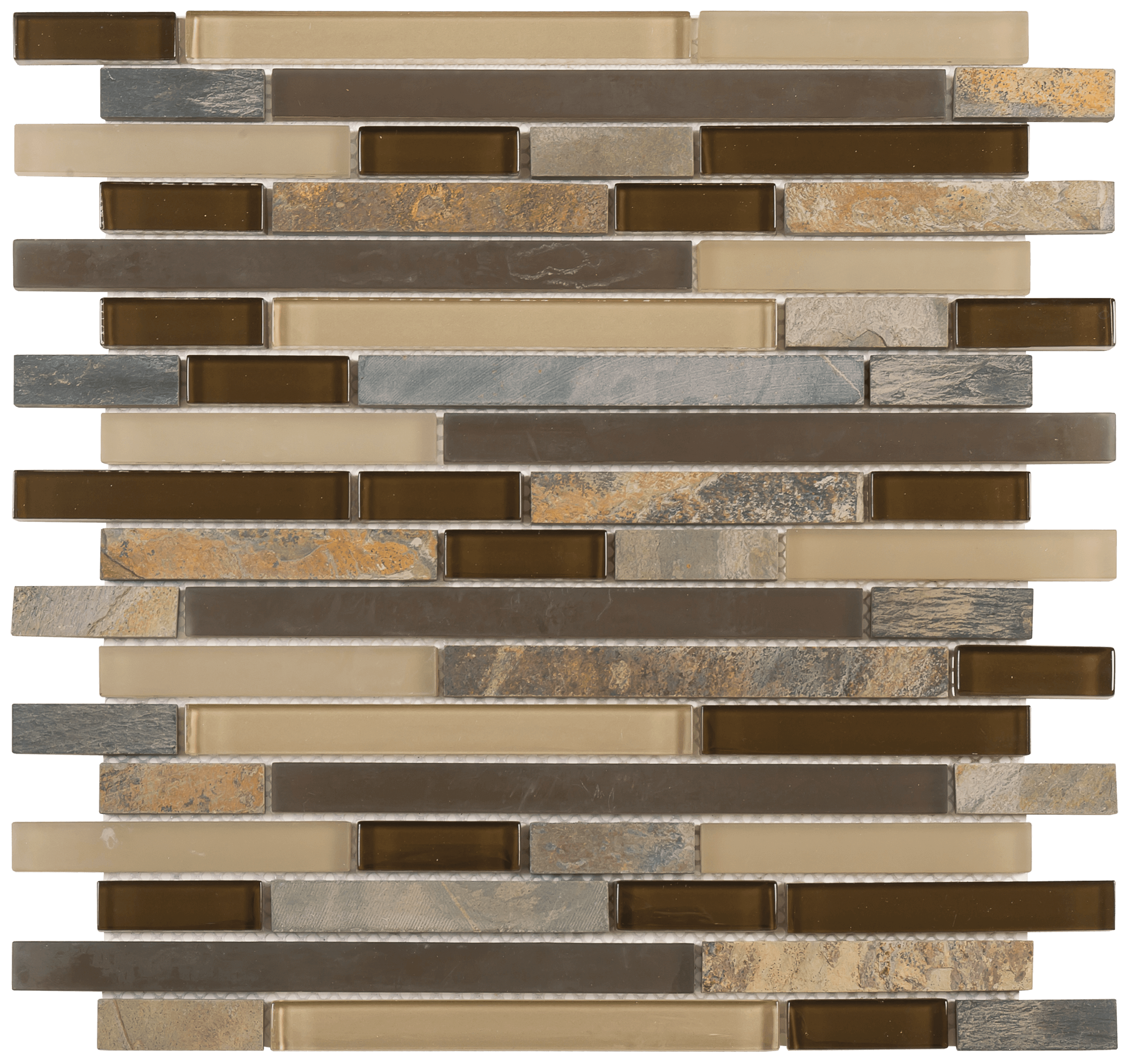 Bati Orient- ARRO16 Slate/Glass Beige/Brown Mosaic