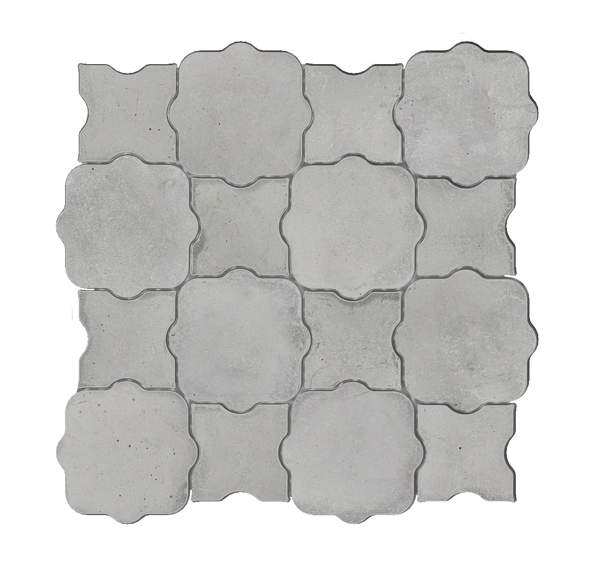 Bati Orient- BEGR04 Grey Concrete Multi Star Mix Mosaic
