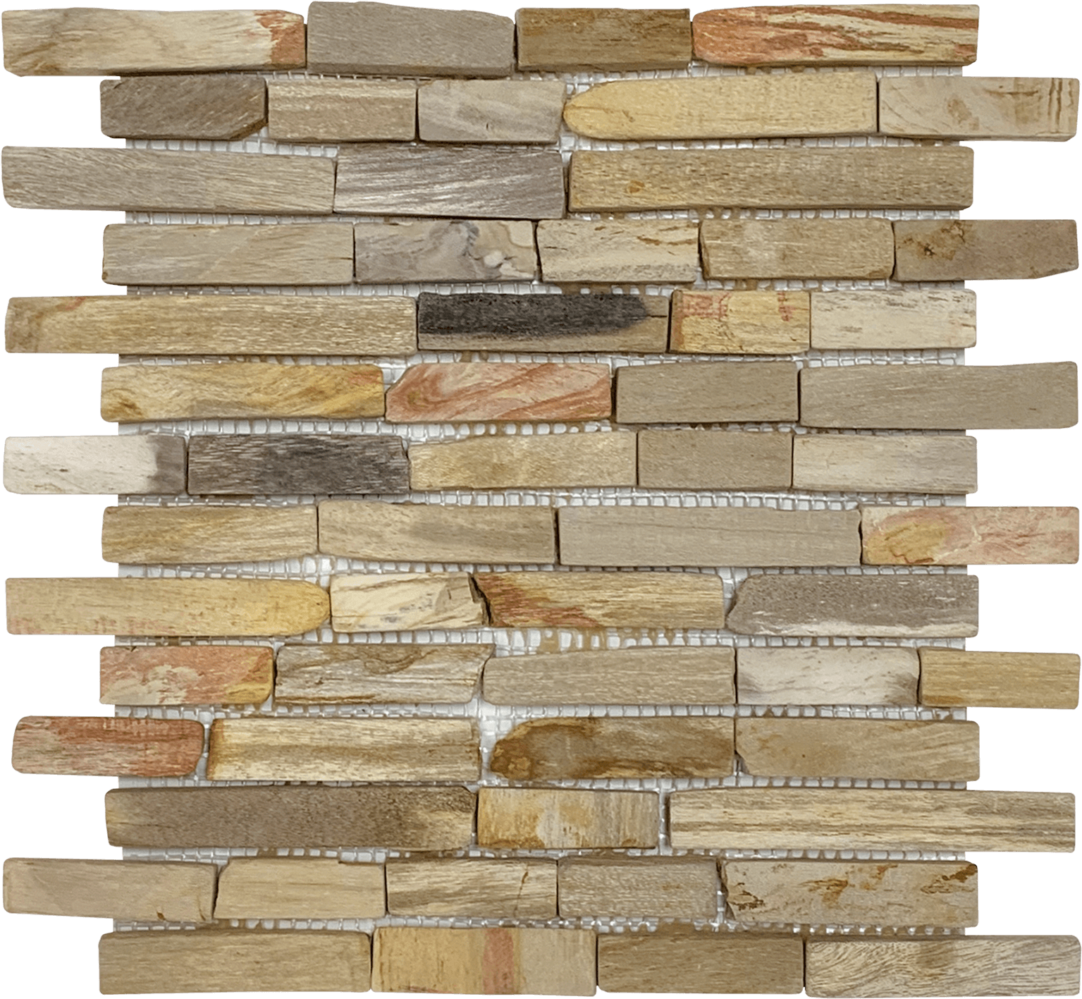 Bati Orient- BOBO09 Fossil Wood Baguette Mix Beige/Brown Mosaic