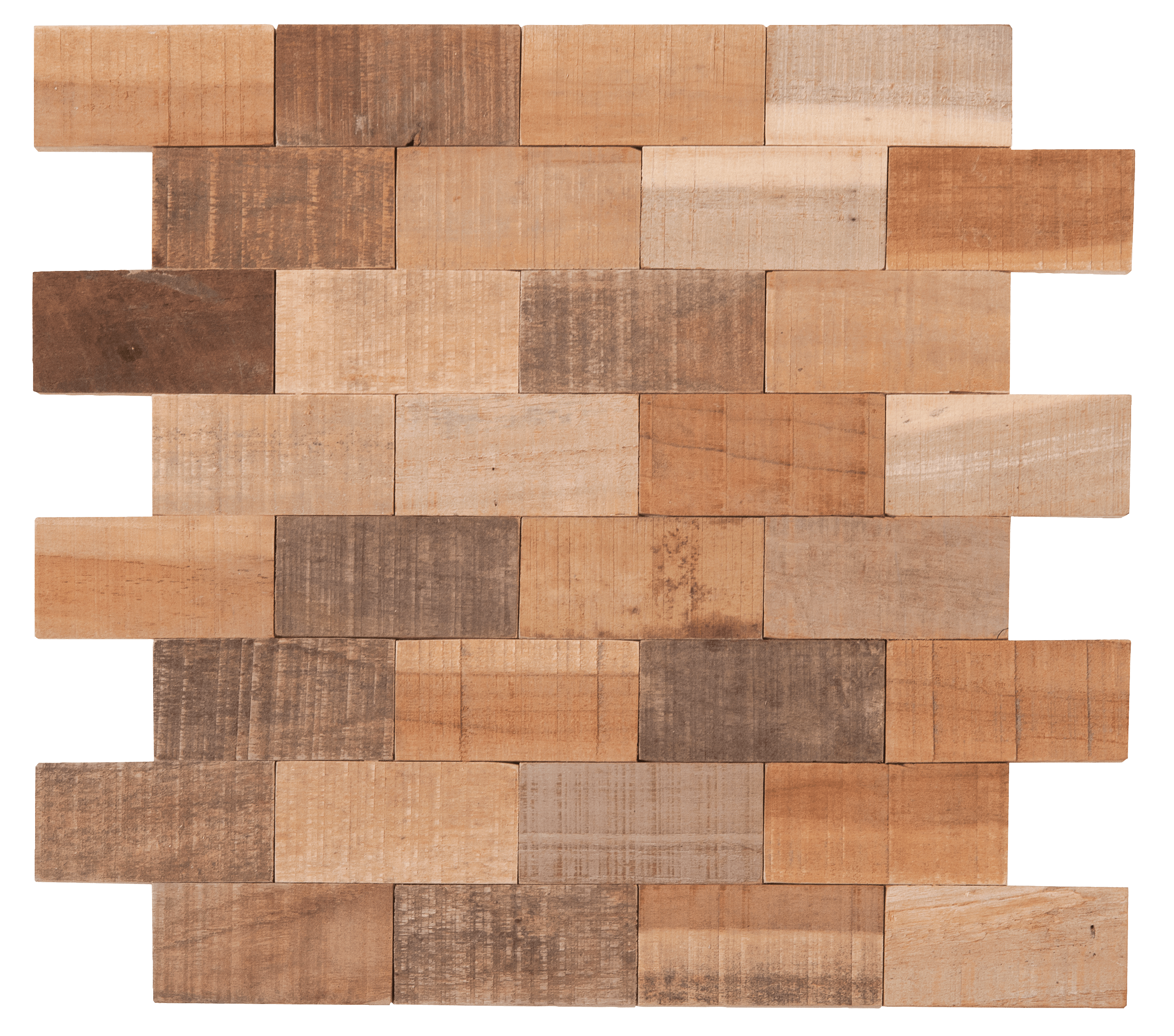 Bati Orient- BOMA01 Natural Wood Brick Mosaic