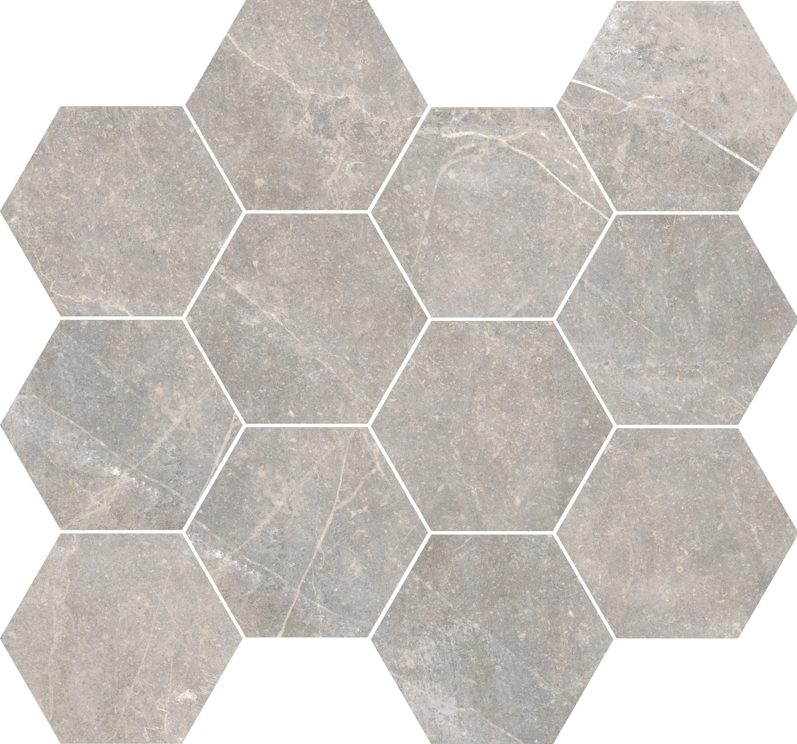 Rondine- Canova Carnico 3" Hexagon Mosaic Polished