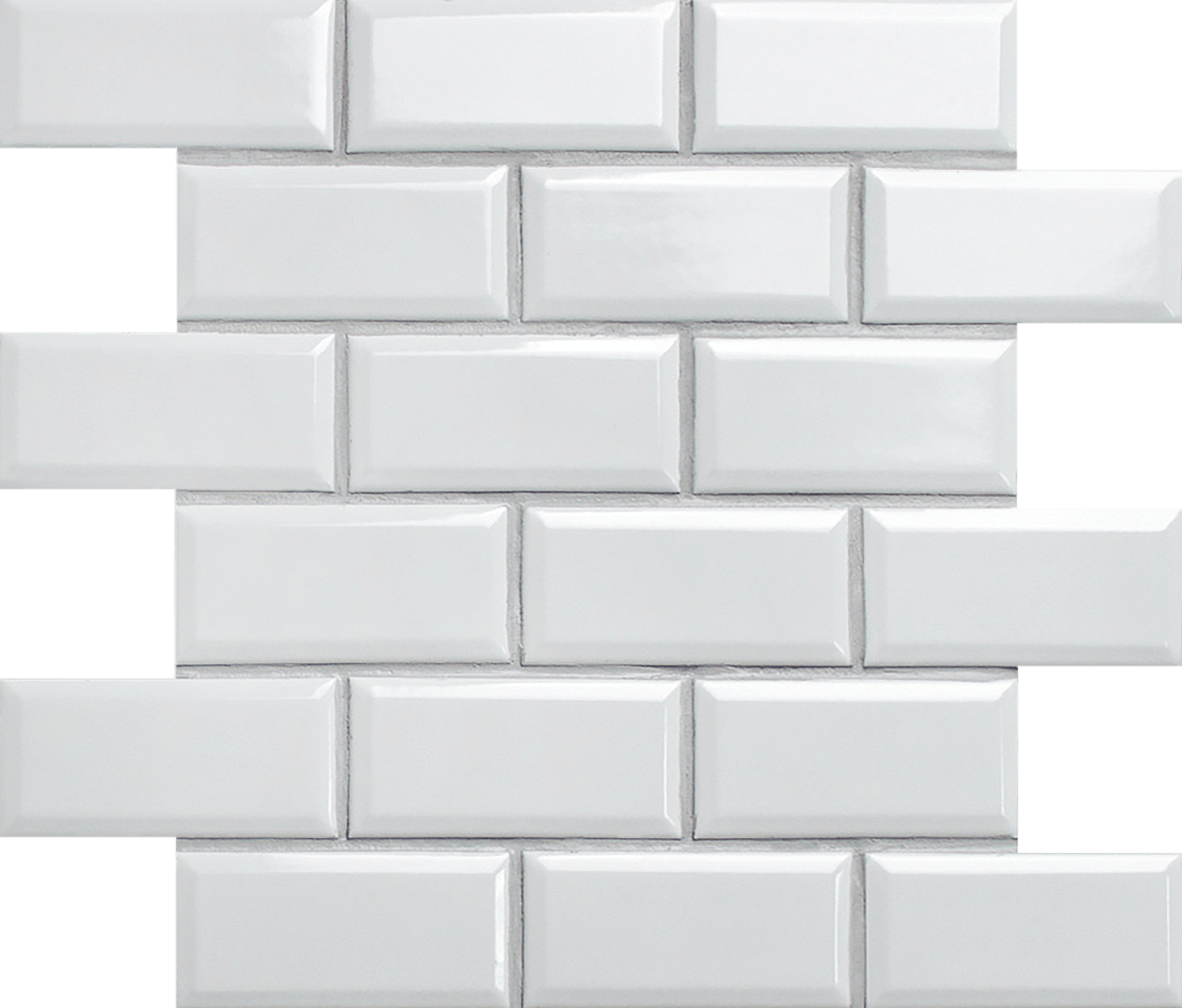 Bati Orient- CEBL25 Mini Subway White Glazed Porcelain 2"x4" Mosaic