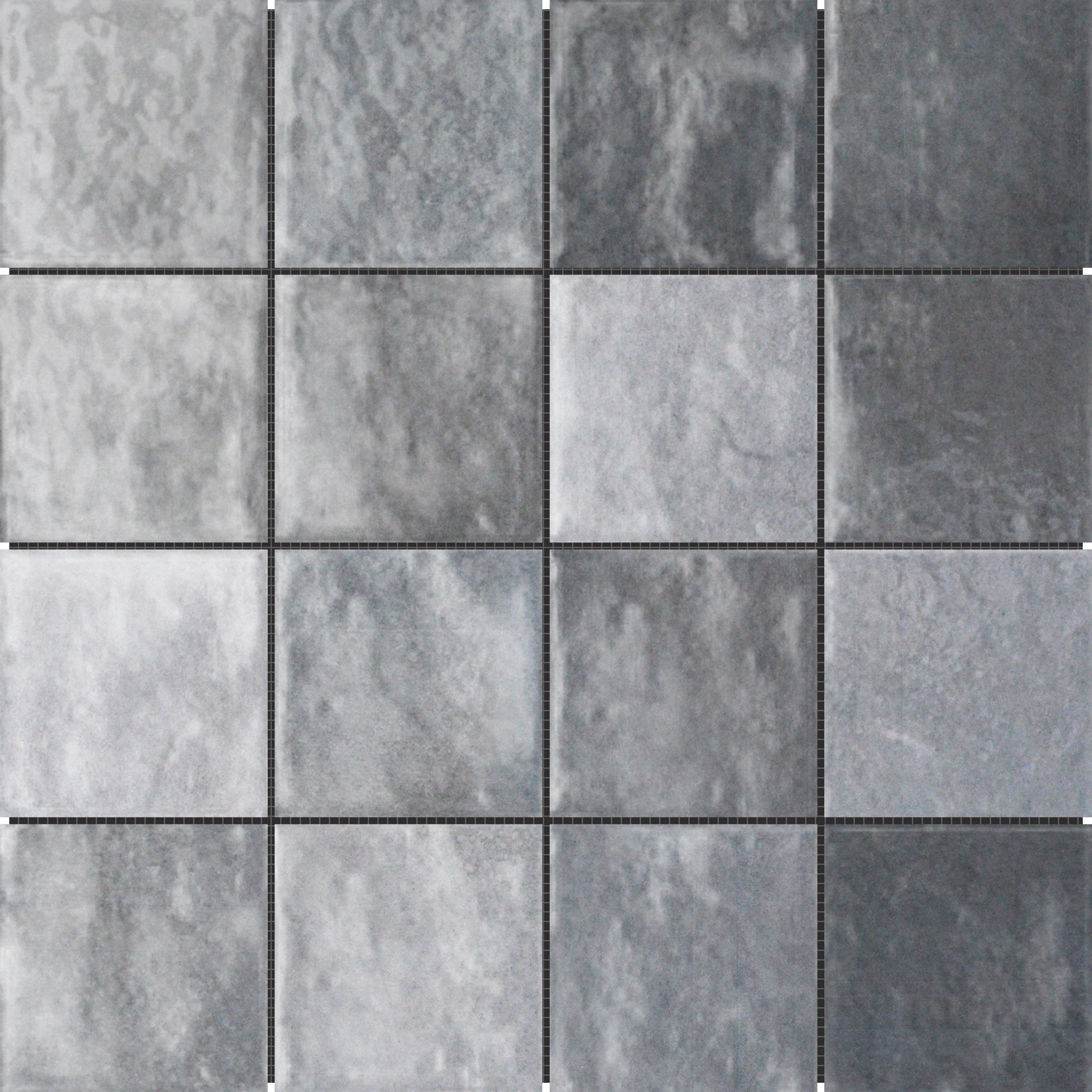 Bati Orient- CEGR35 Zellige Glazed Ceramic Grey Mix 3"x3" - 11.2"x11.2"