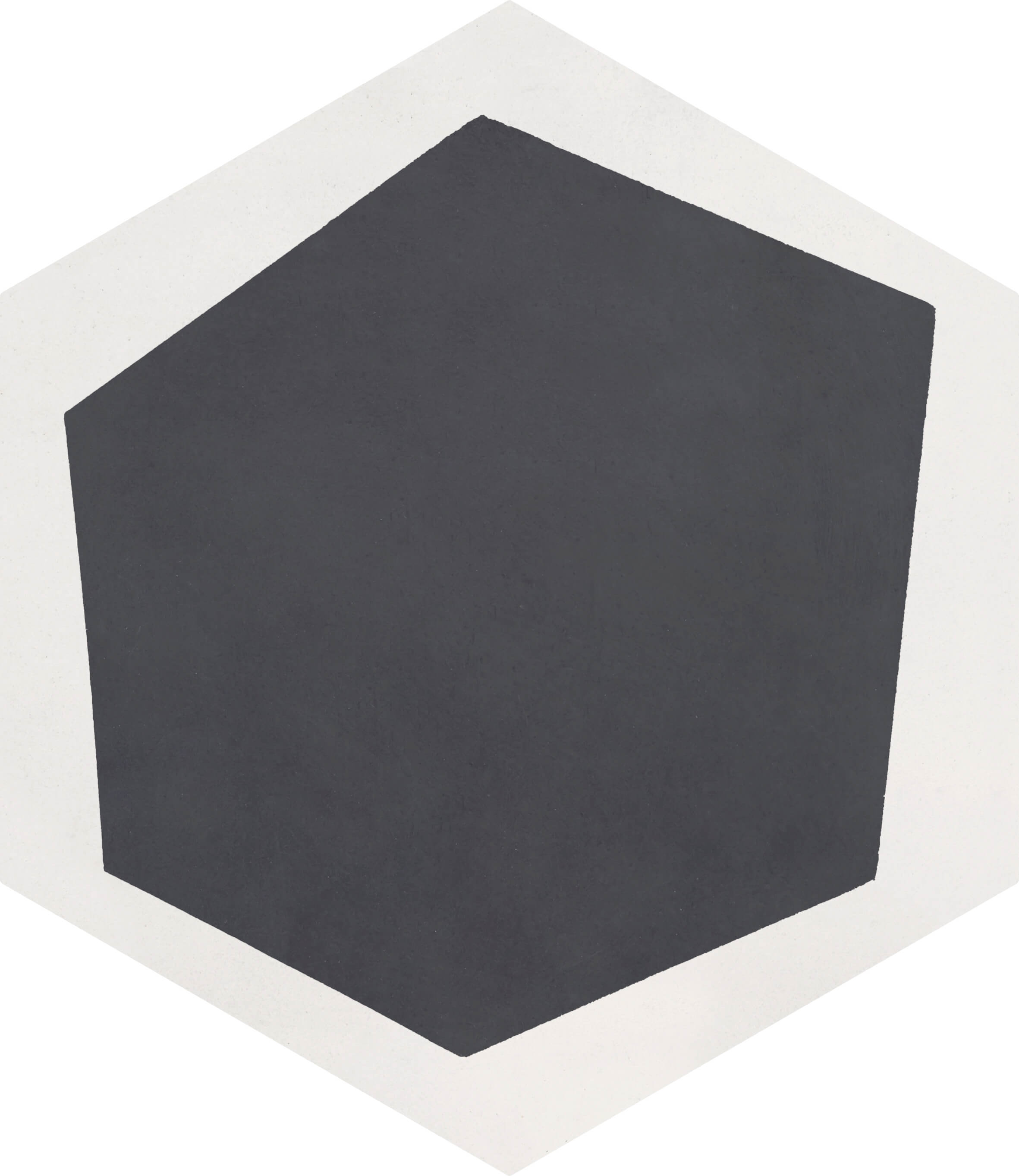 Bati Orient- CIMI22 Hexagon Modern Off White/Antracite Cement Tile 9"x8"