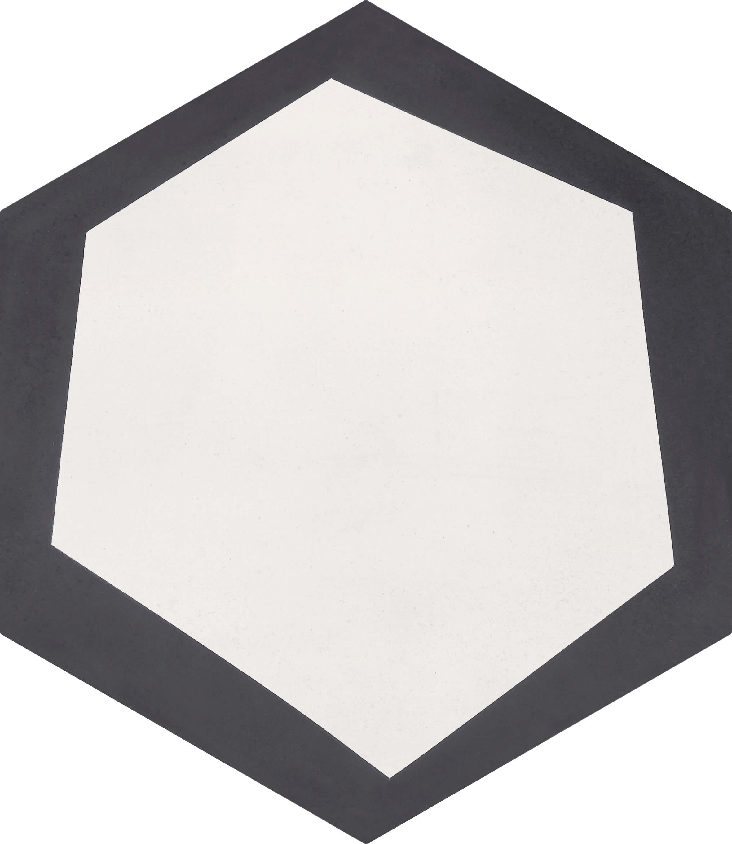 Bati Orient- CIMI23 Hexagon Modern Antracite/Off White Cement Tile 9"x8"