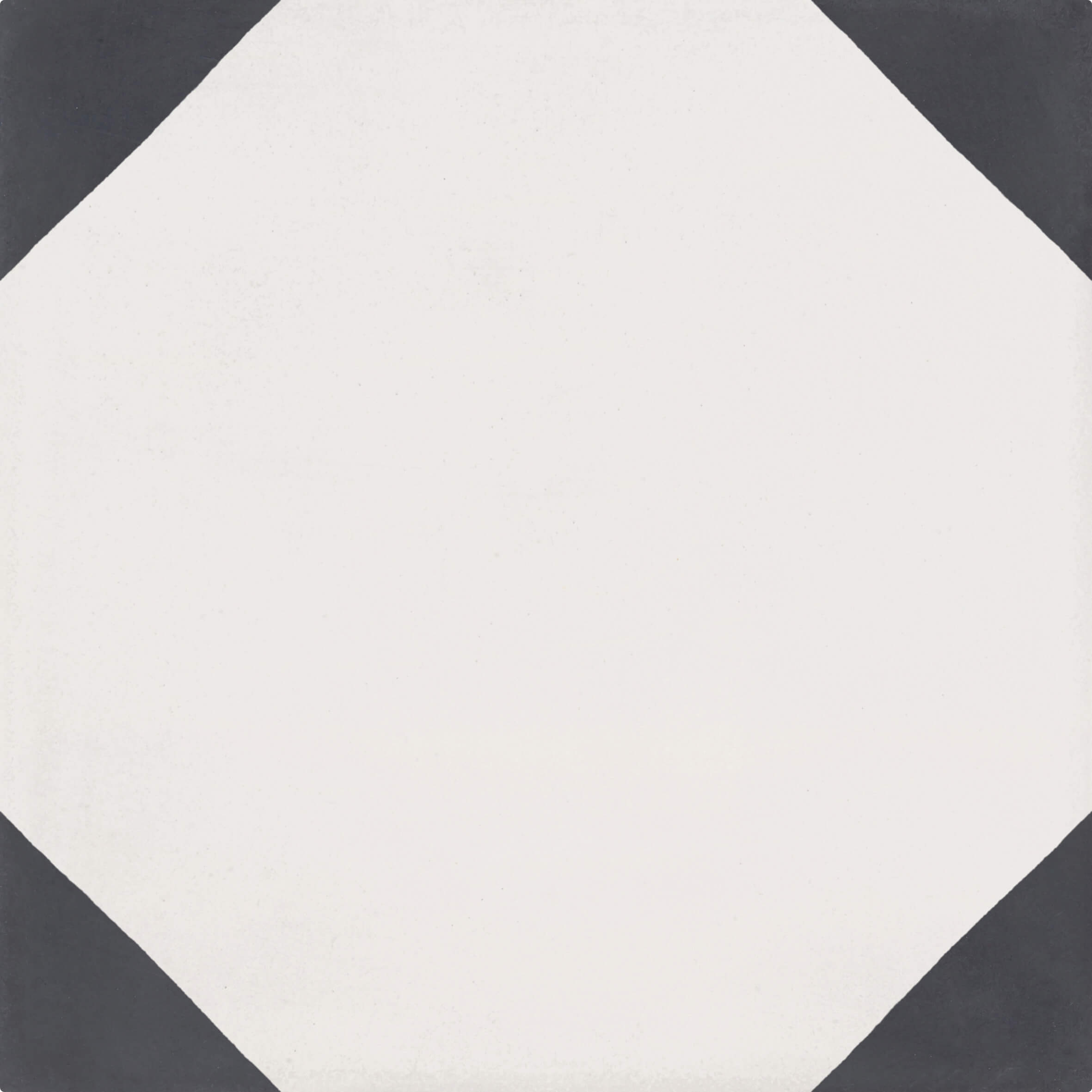 Bati Orient- CIMI47 Modern Triangle Antracite/Off White Cement Tile 8"x8"