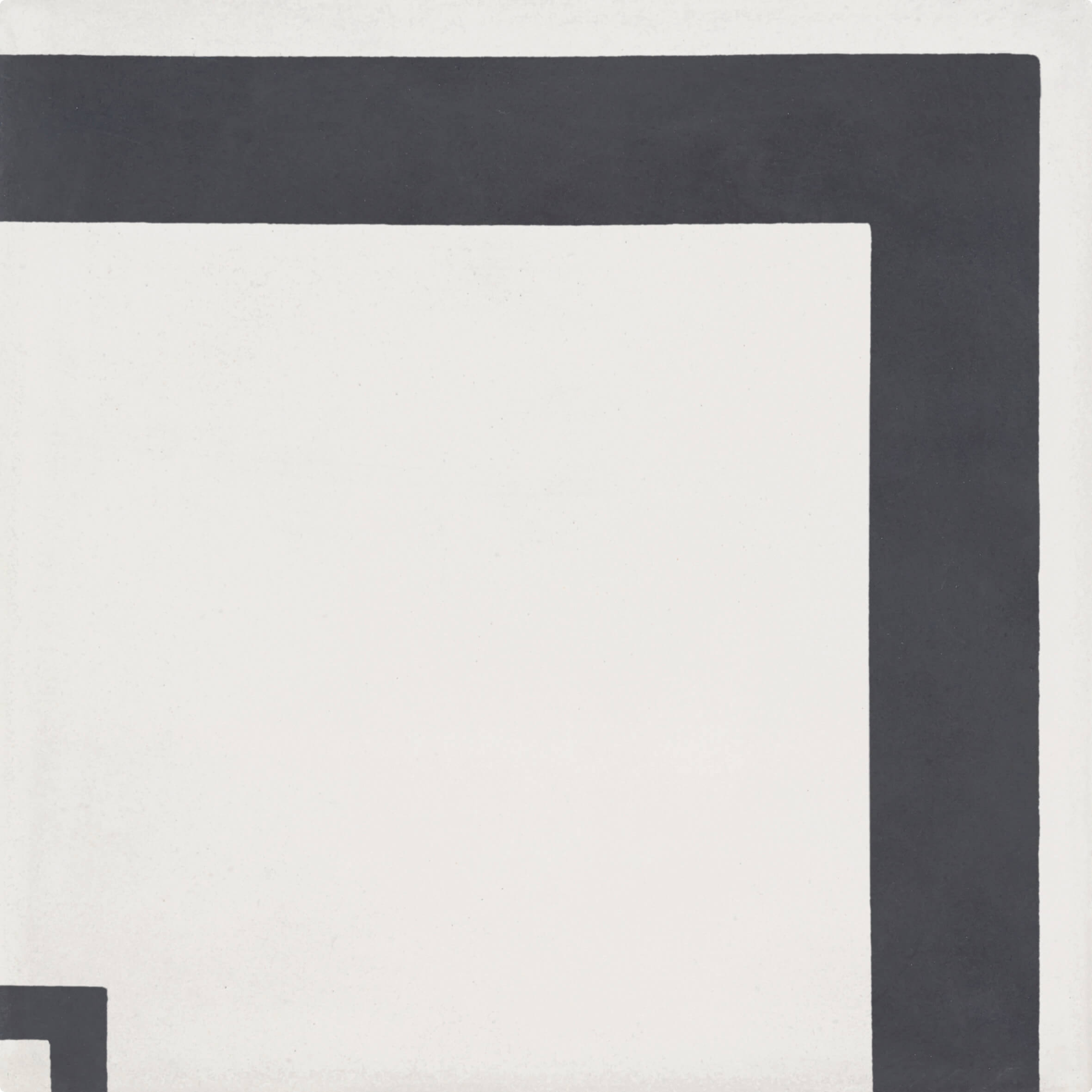 Bati Orient- CIMI59 Modern Corner Line Antracite/Off White Cement Tile 8"x8"