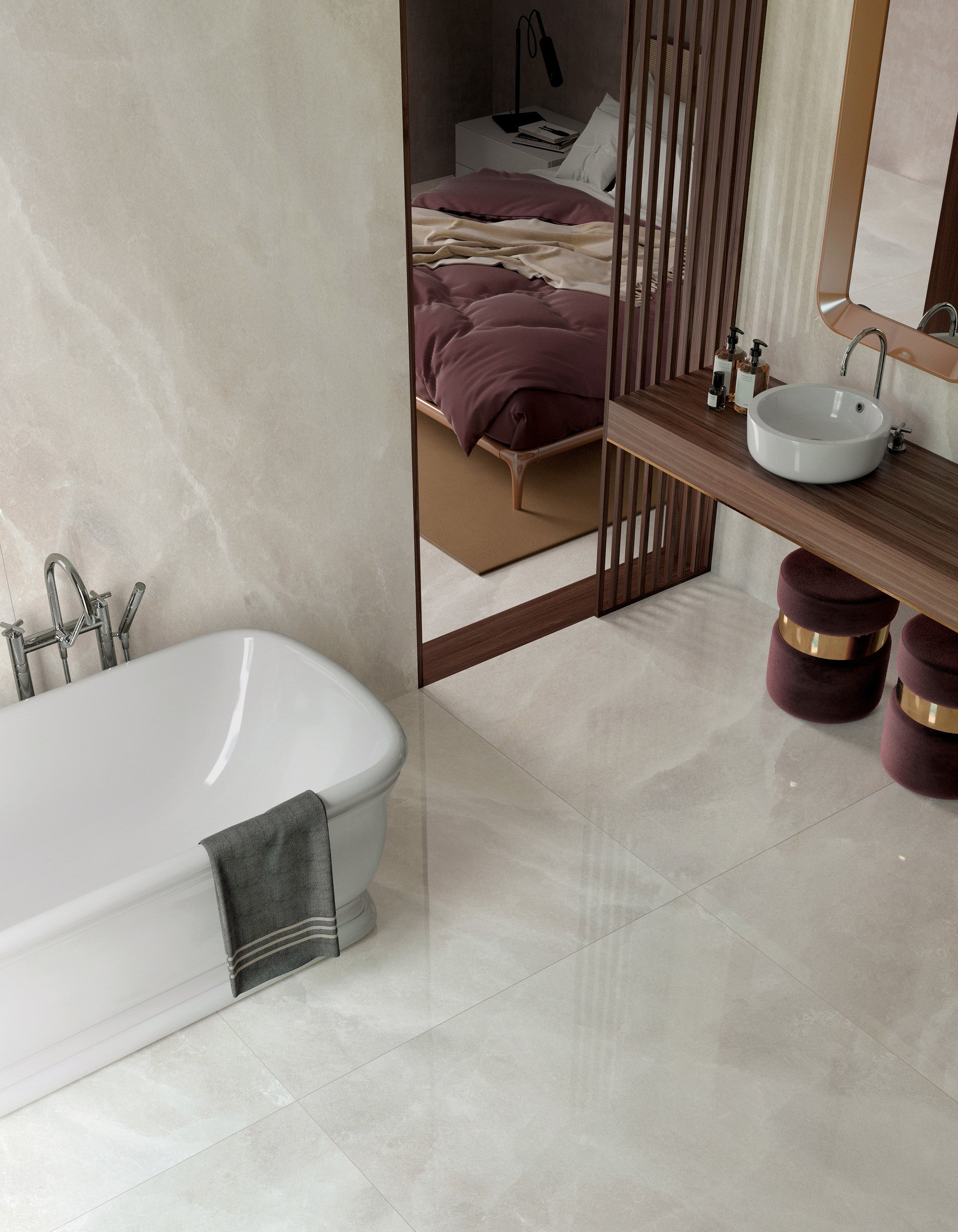 Mirage- CP05 Cosmopolitan White Crystal 32"x32"