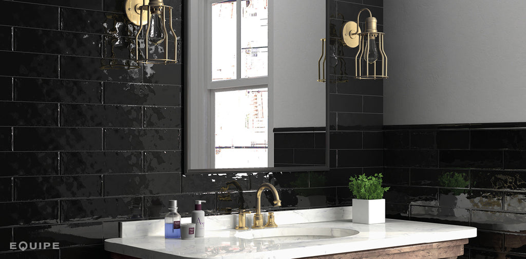 Equipe Cottage Black 3"x12" Glossy