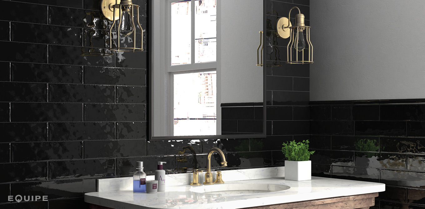 Equipe Cottage Black 3"x12" Glossy