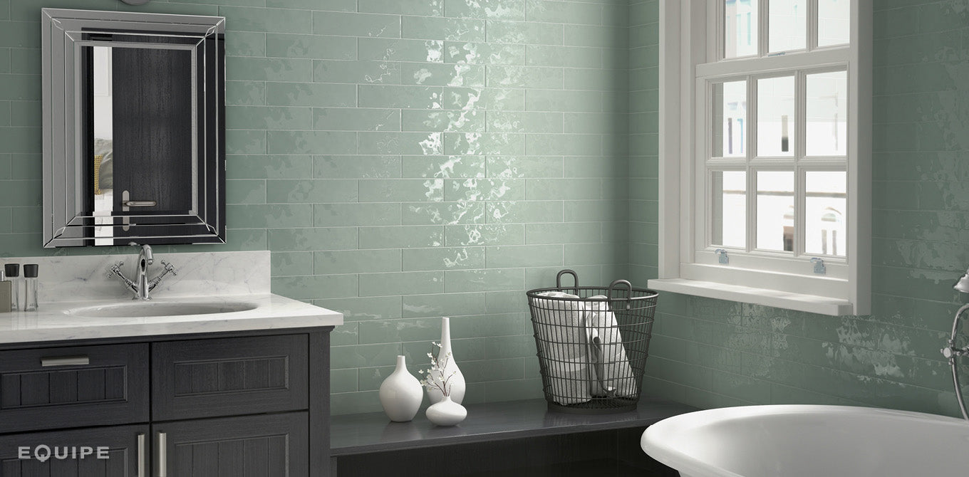 Equipe Cottage Jade Glossy 3"x12"