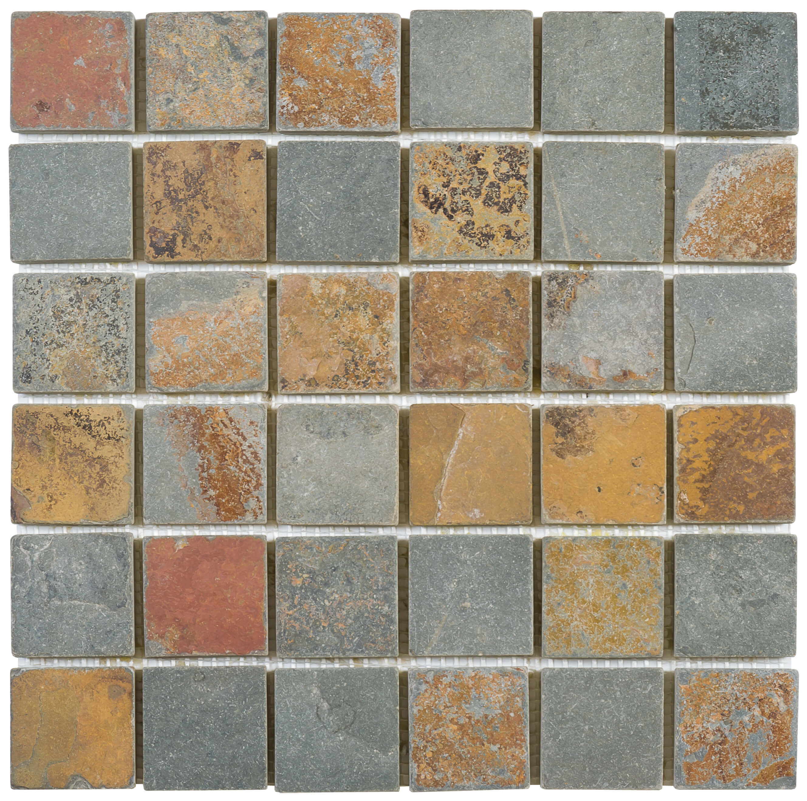 Bati Orient- ECO09 Rust Slate 2"x2" Mosaic