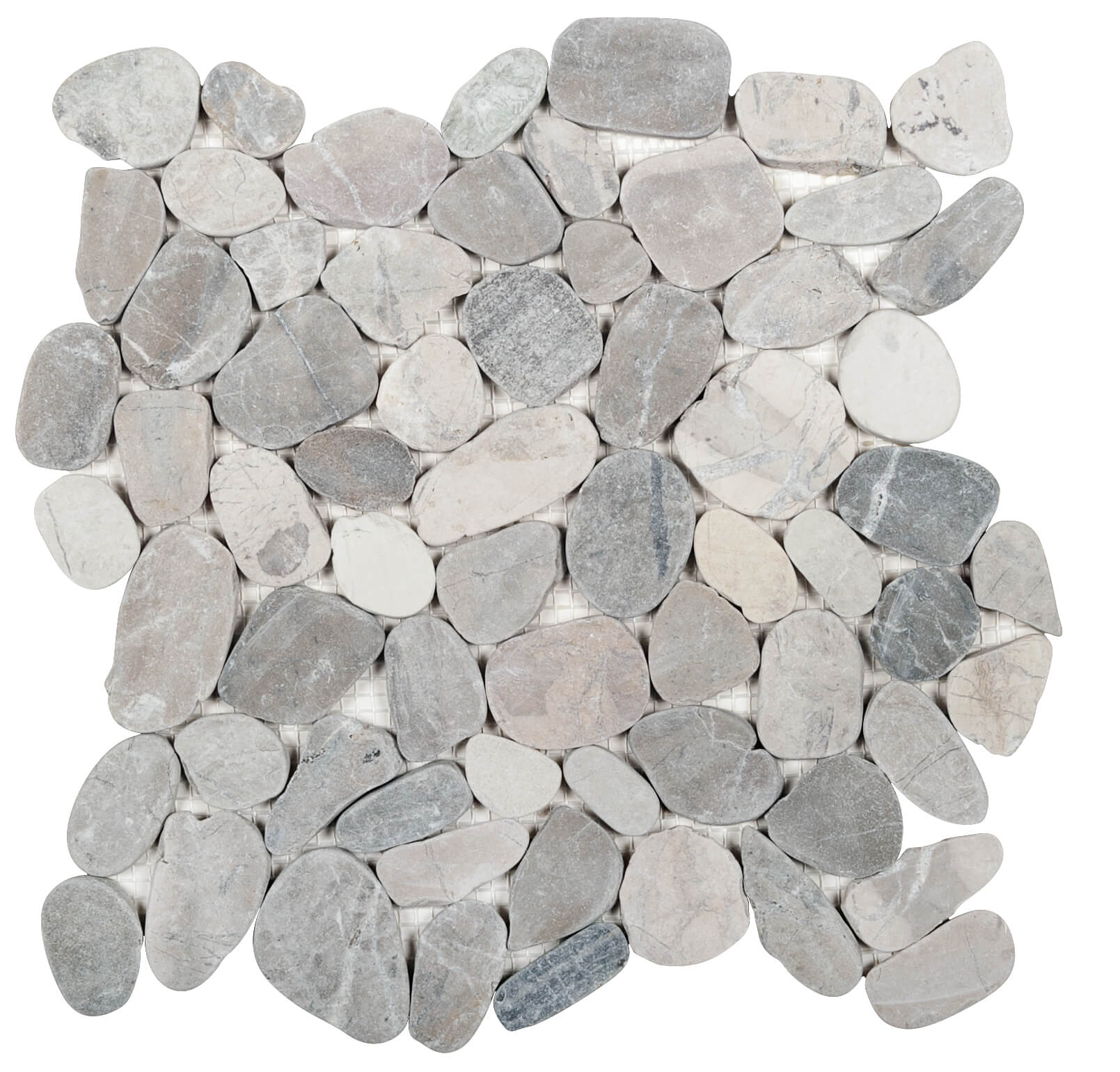 Bati Orient- ECO11  Grey Pebble Sliced Mosaic