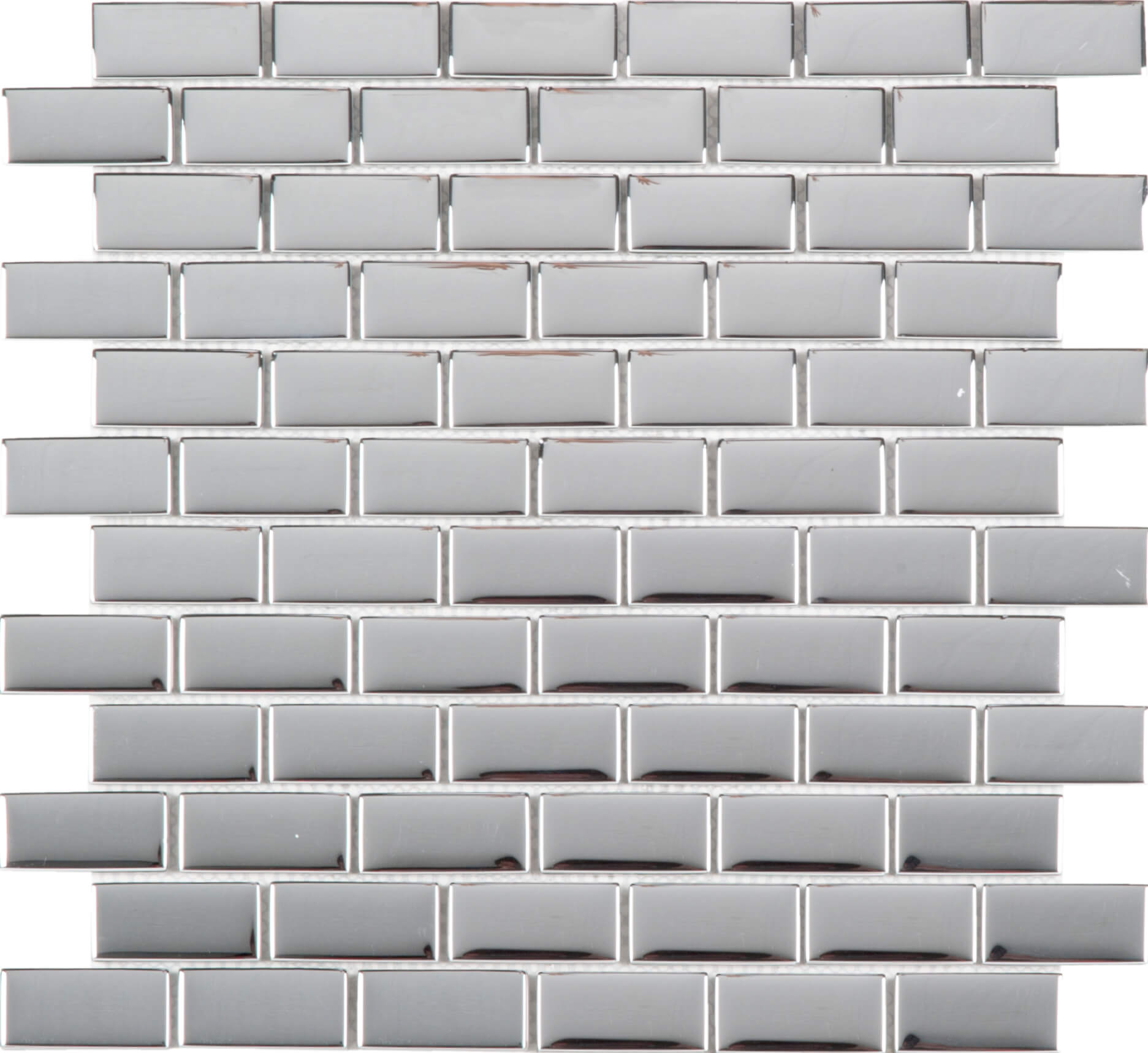 Bati Orient- ECO27 Glass Brick Chrome 1"x2" Mosaic