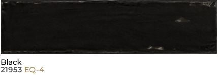 Equipe Cottage Black 3"x12" Glossy