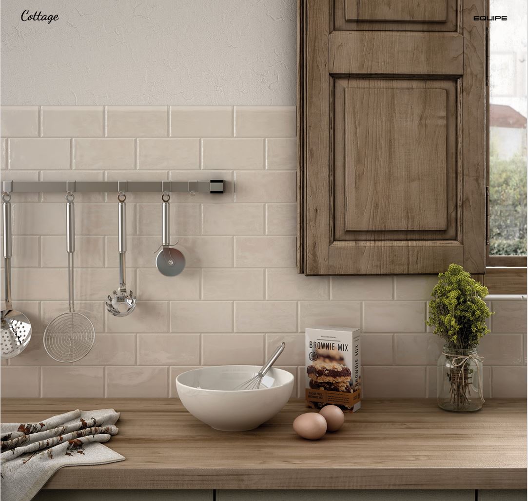 Equipe Cottage Cream Glossy 3"x12"