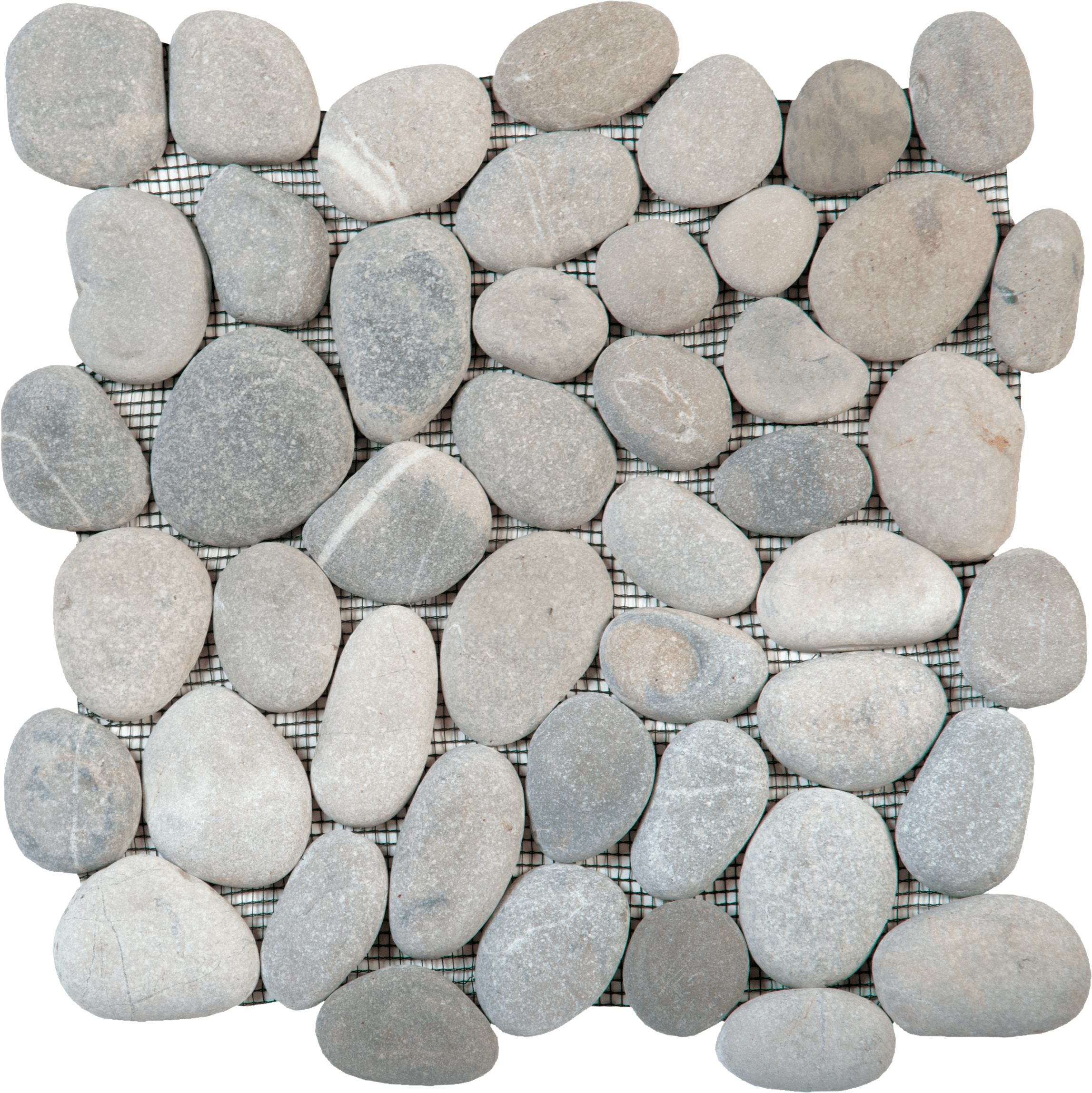 Bati Orient- GAGR07R Mix Grey/Beige Rectified Matte Pebble Interlocking 12" x 12"