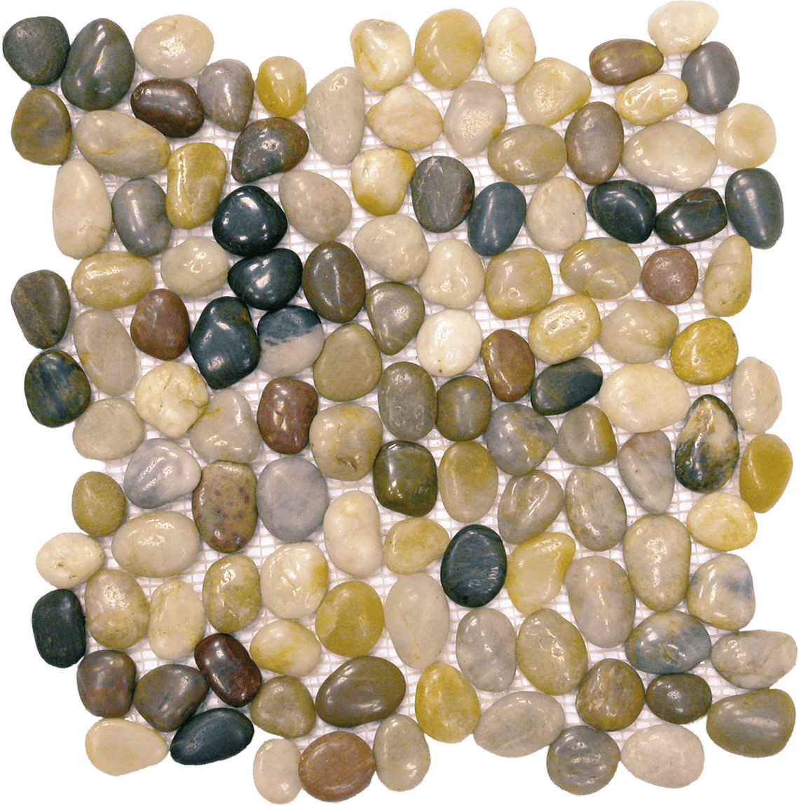 Bati Orient- GAMI04 Mix Polished Pebble Interlocking 12"x12"