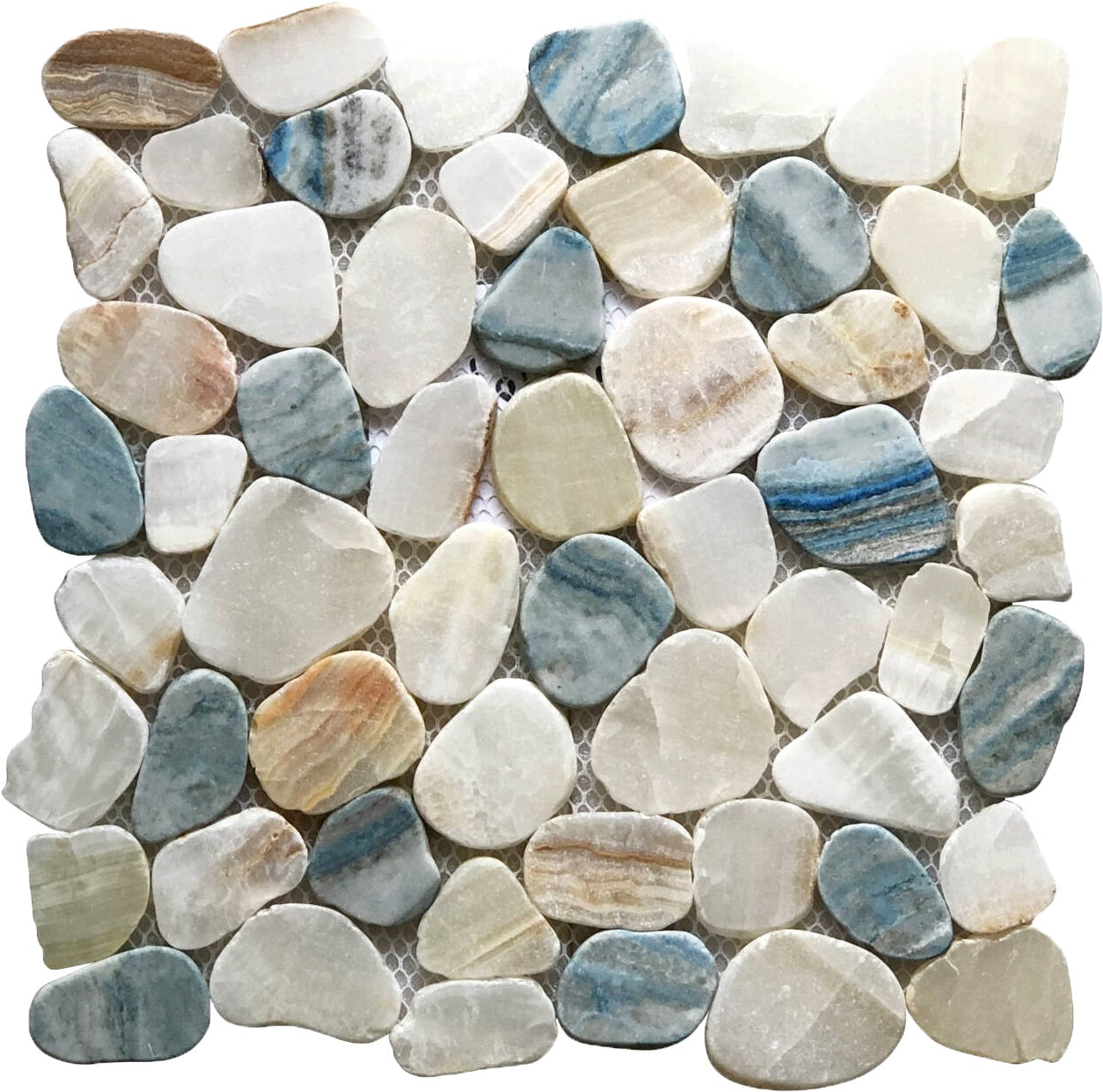 Bati Orient- GAMI101 Multicolor Sliced Pebble Mix Mosaic 12"x12"