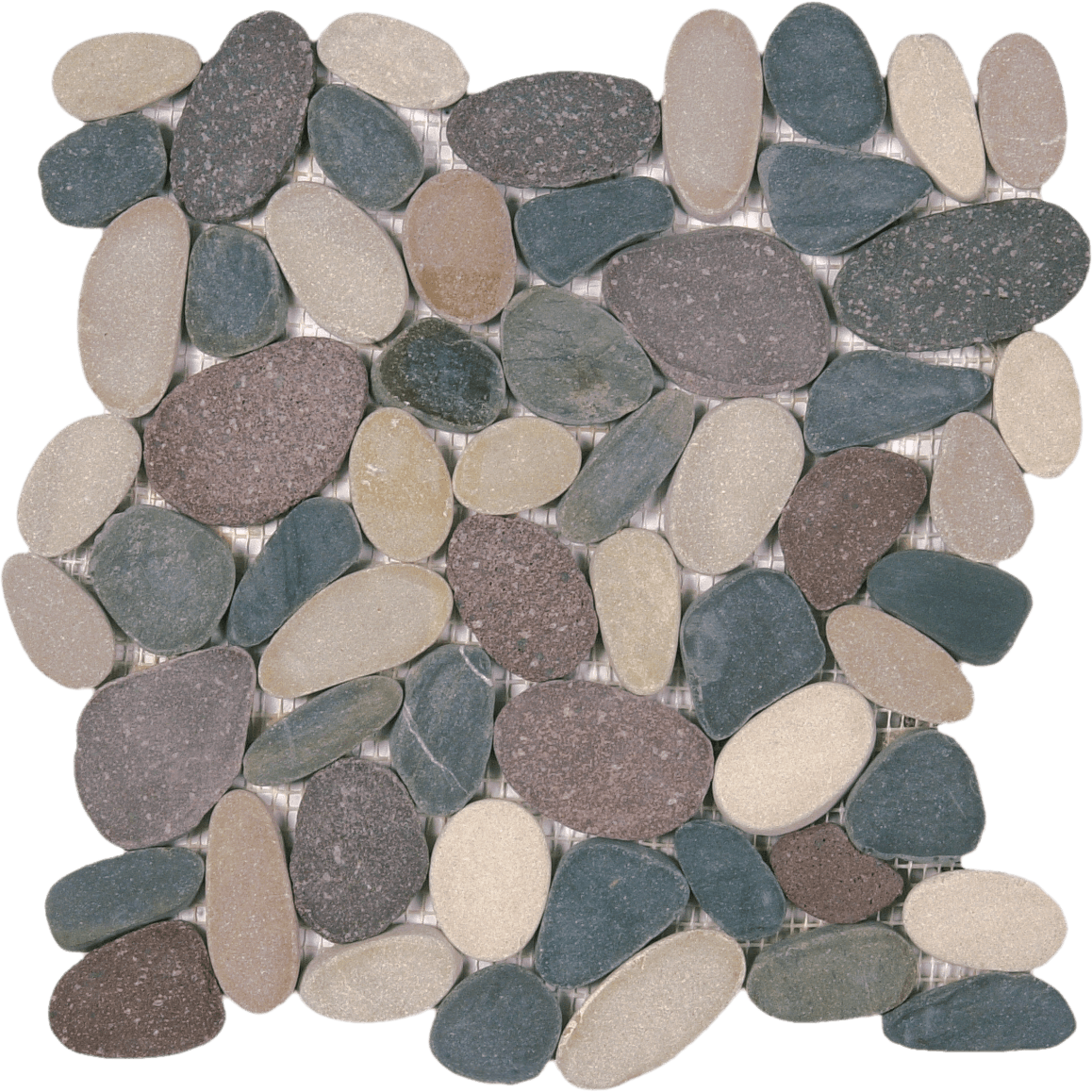 Bati Orient- GAMI80 Mix Color XL Sliced Matte Pebble Interlocking 12"x12"