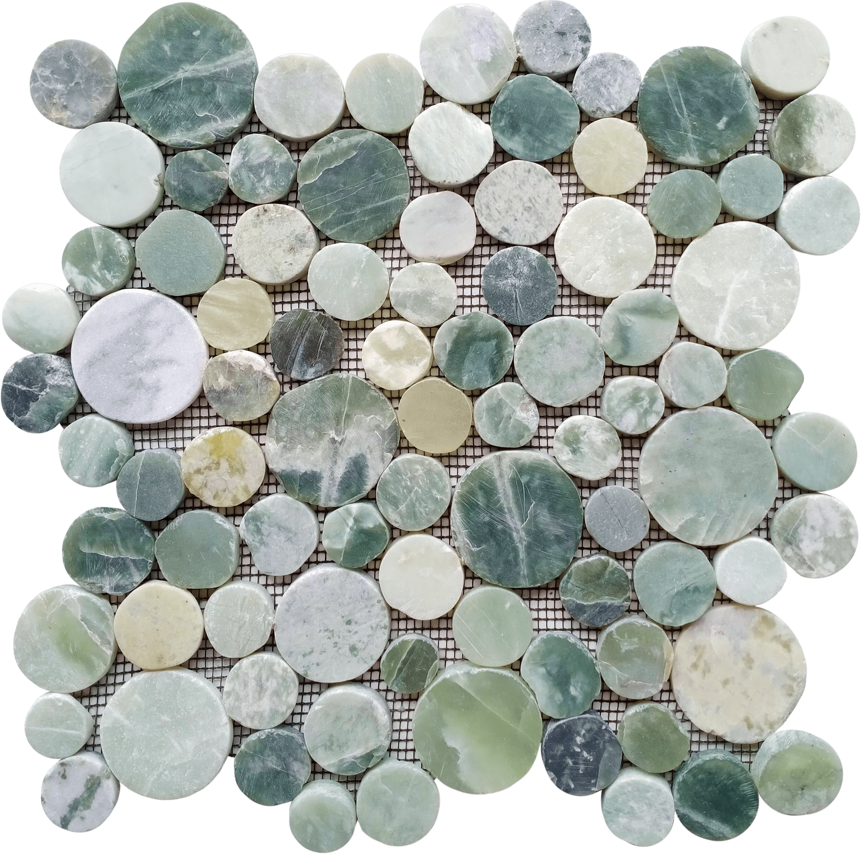 Bati Orient- GAVE11 Crystal Green Semi-Precious Stone Round Mosaic