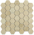 Procida Tile- Crema Marfil Hexagon 2" Polished