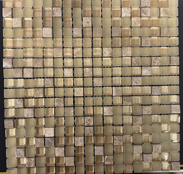 Procida Tile- Dolphin Glass GS-13 5/8"x5/8" Mix