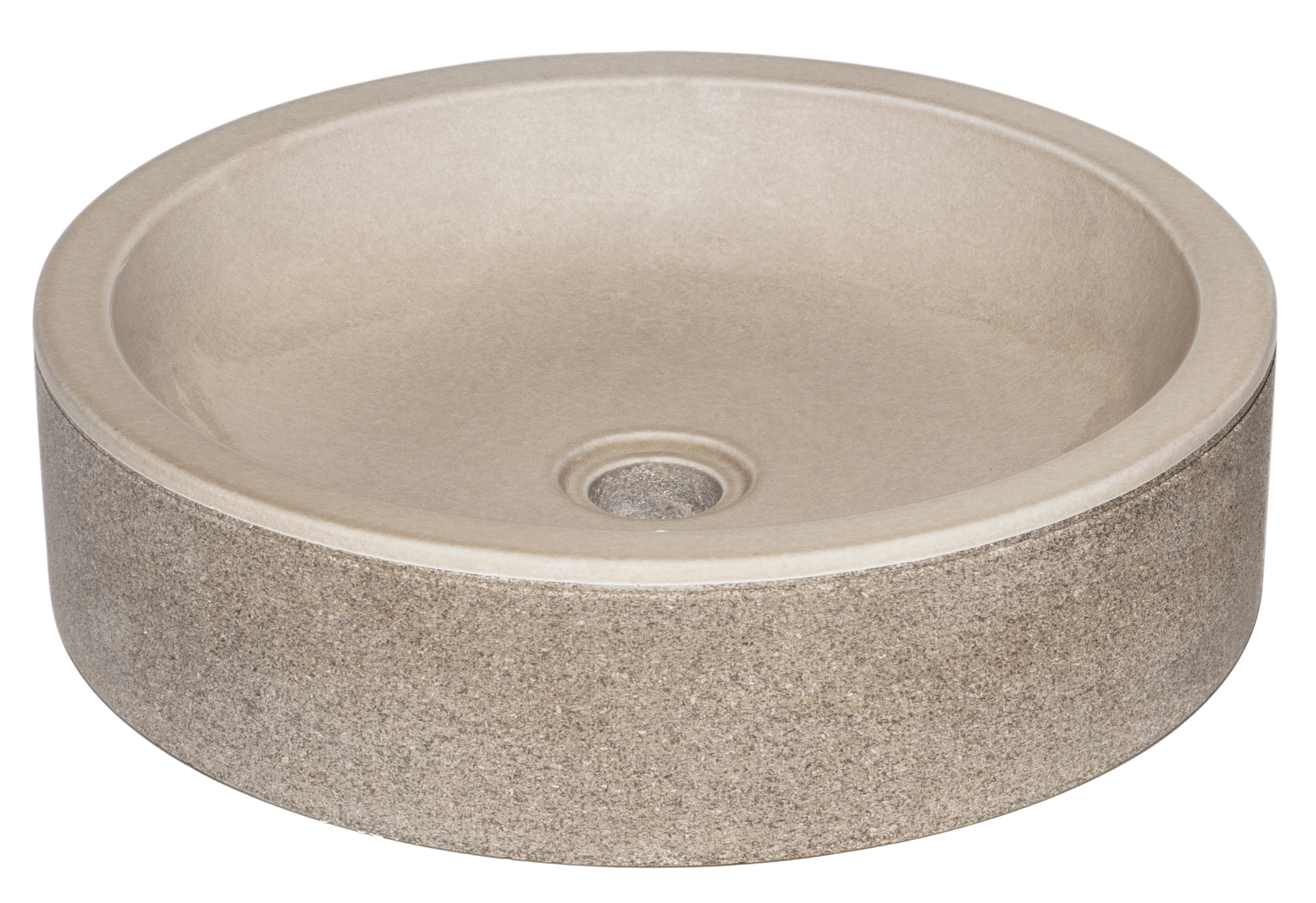 Bati Orient- LAFA02 Beige Glazed Interior Cylindric Shaped Washbasin 4"x20"