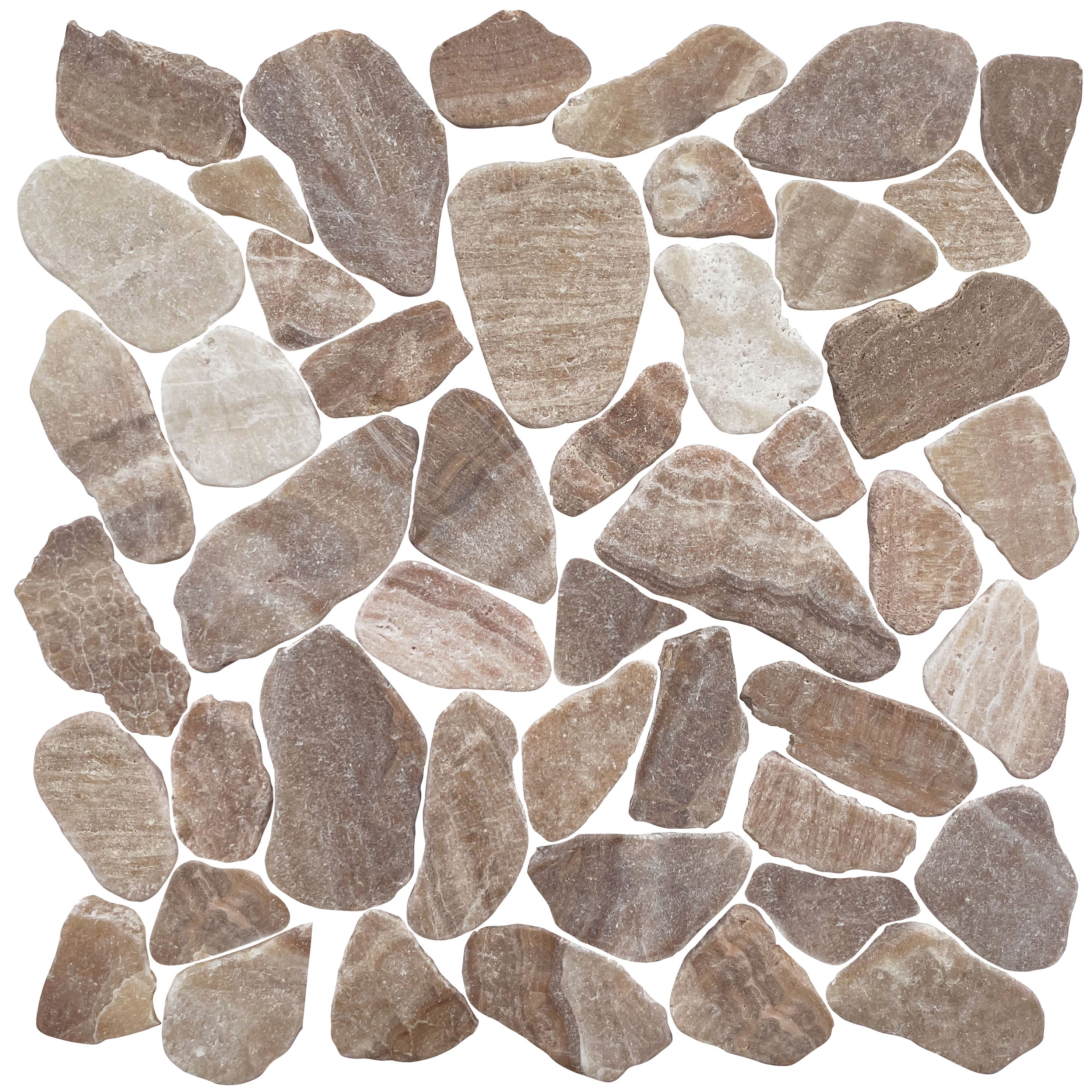 Bati Orient- MABE131  Mini Opus Matte Beige Brown Marble Stone Interlocking