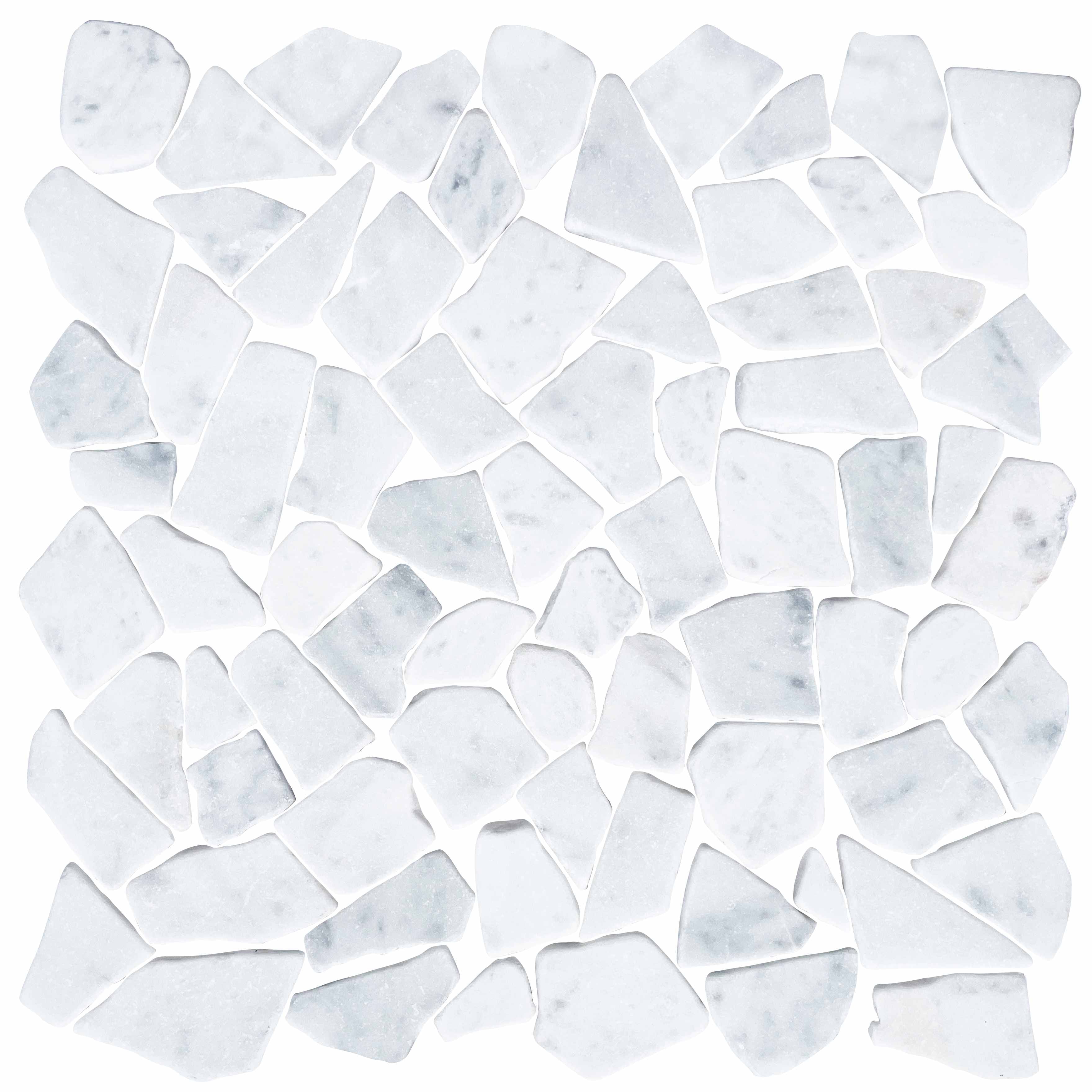 Bati Orient- MABL117 Mini Opus Matte White Grey Marble Stone Interlocking