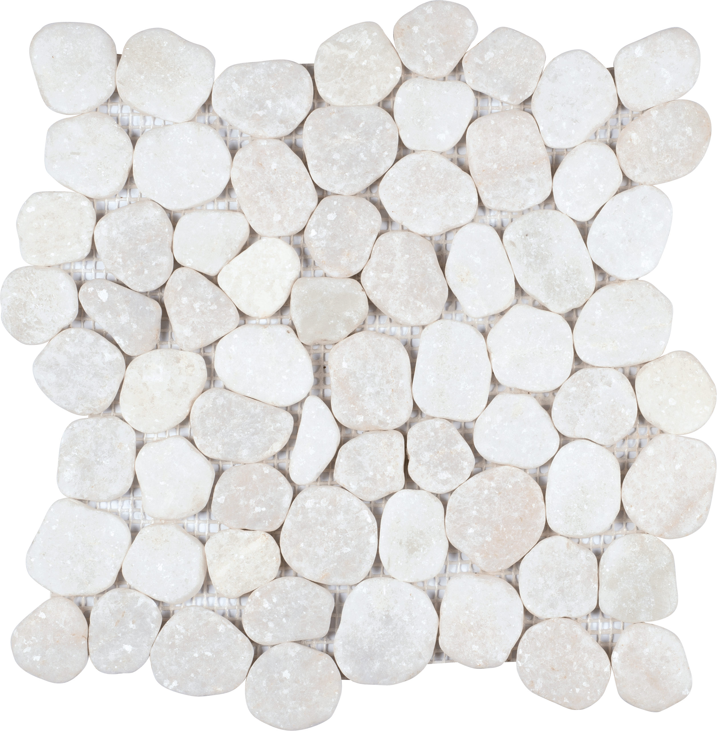 Bati Orient- MABL95 White Marble Sliced Stone 12"x12"