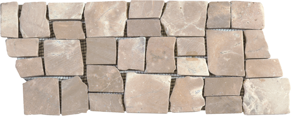 Bati Orient- MACA02/30 Cappuccino Matte Mix Cubic Marble Mosaic Border