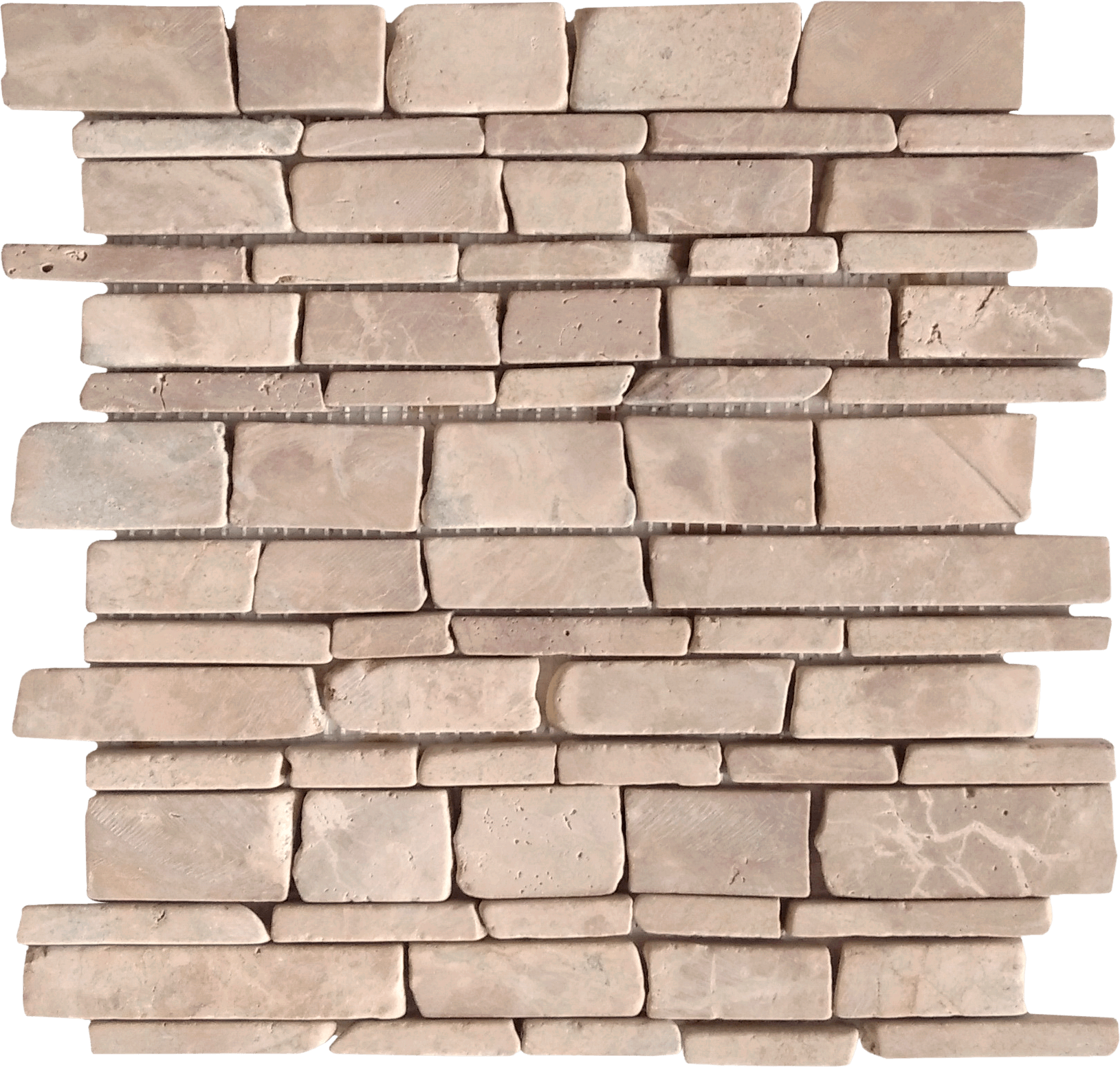 Bati Orient- MACA04 Cappuccino Flat Stick Random Interlocking 12"x12"