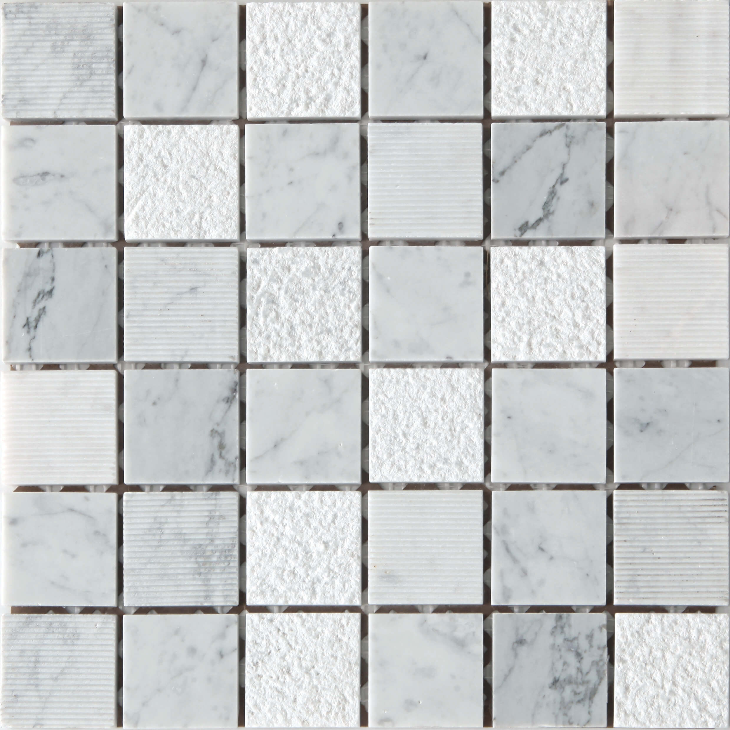 Bati Orient- MAGR103 Grey/White Stone Mix Finish 1x1" Mosaic