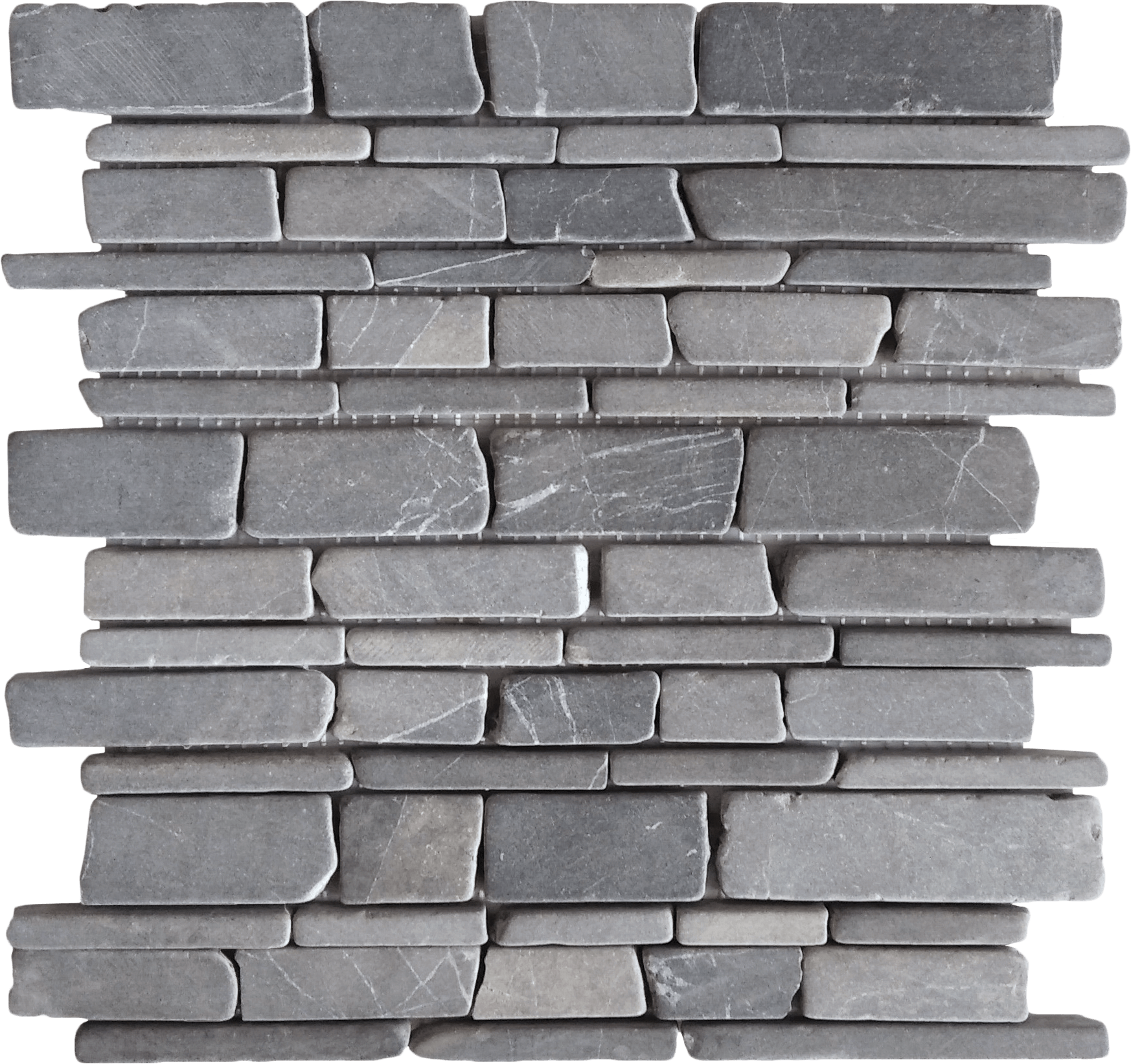Bati Orient- MAGR104 Grey Flat Stick Random Interlocking 12x12" Sheet
