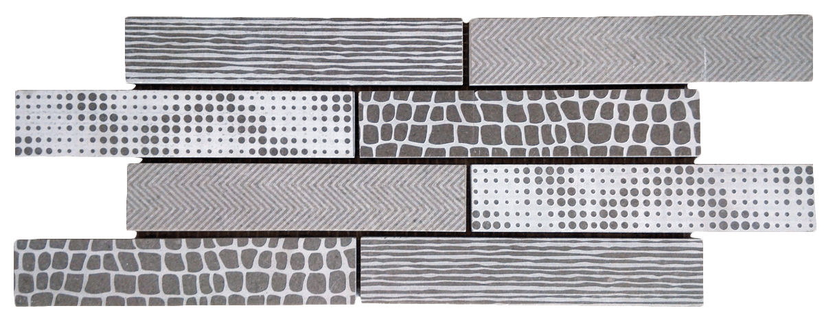 Bati Orient- MAGR105 Nature print Grey Marble Brick