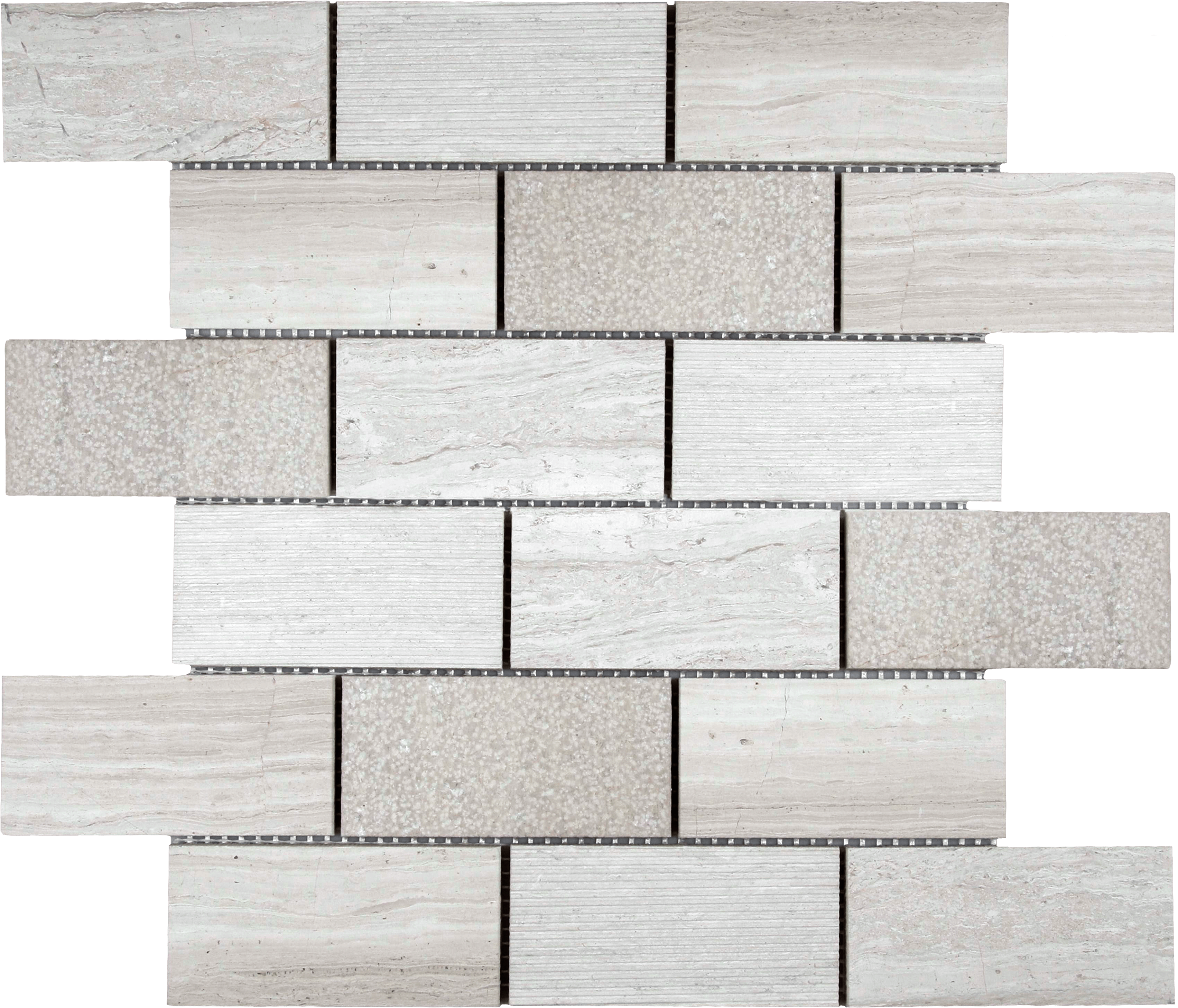 Bati Orient- MAGR108 Brick Limestone Multi Finish Mosaic