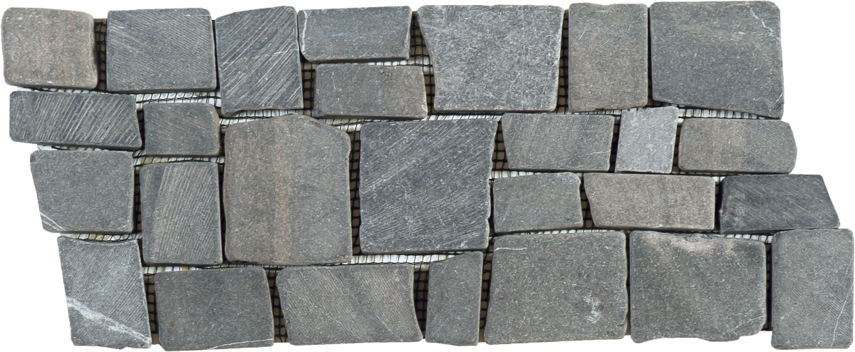 Bati Orient- MAGR89/30 Dark Grey Cubic Marble Mosaic Border