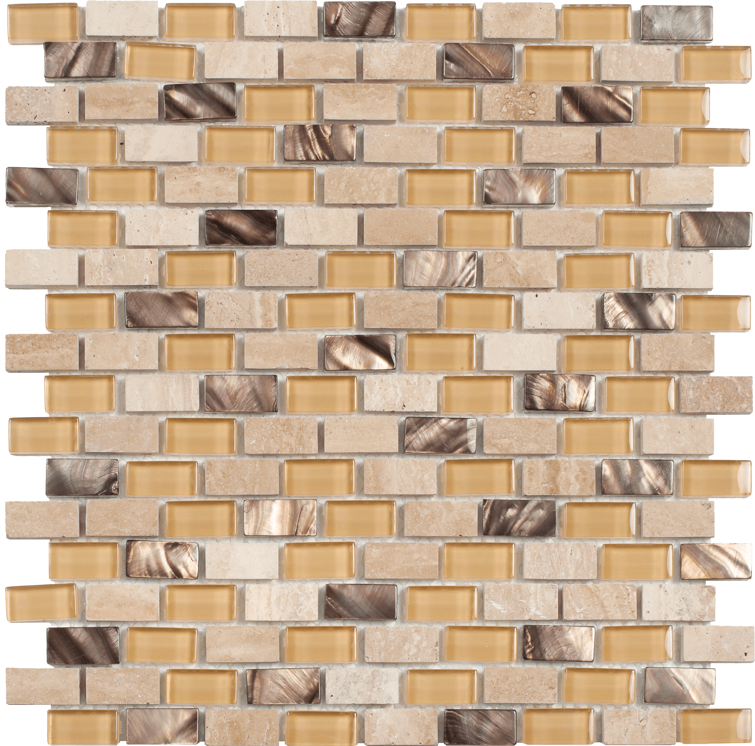 Bati Orient- MAMI119 Mother of Pearl Tan Glass/Brown Mix Brick