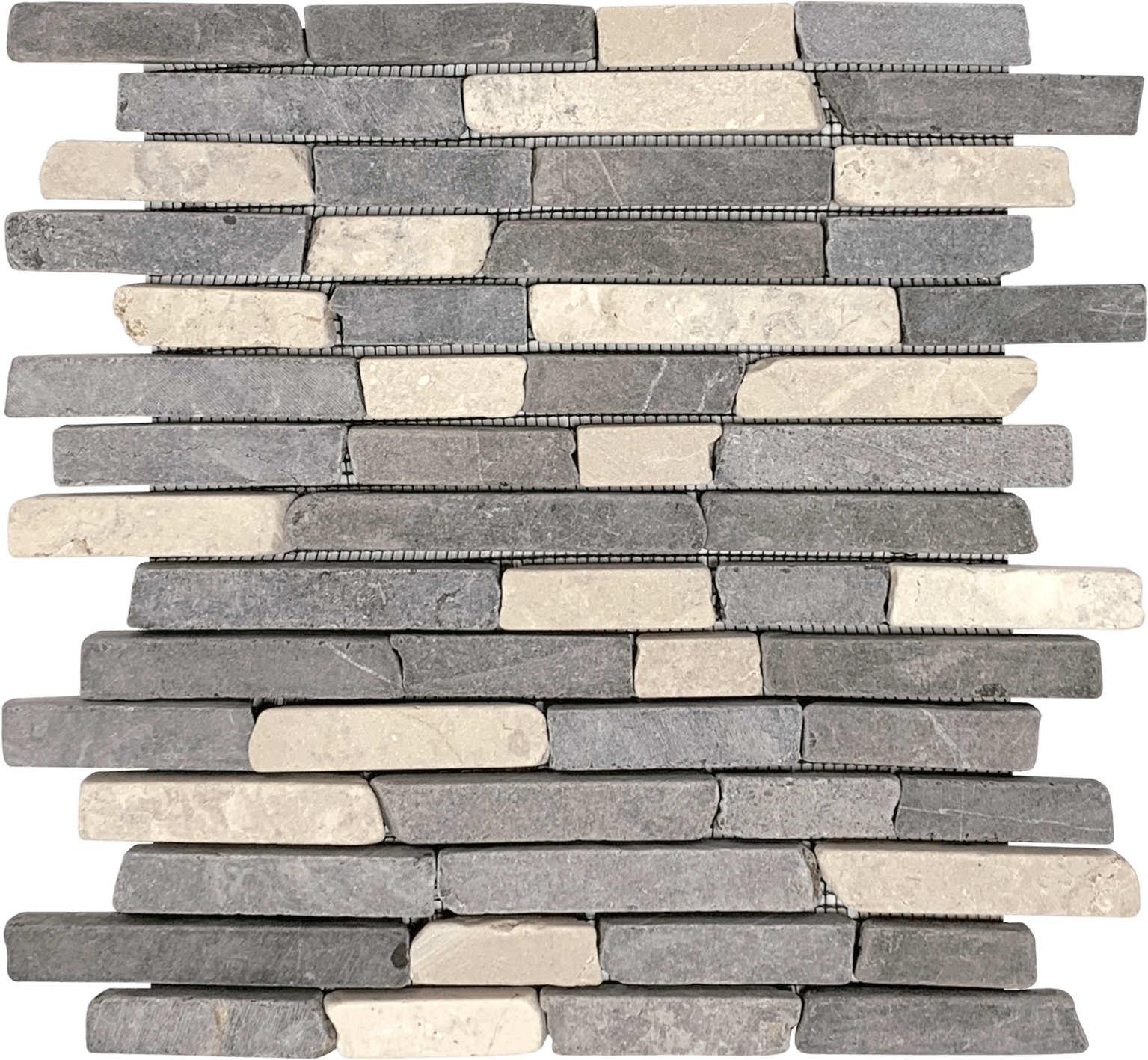 Bati Orient- MAMI15 White Grey Broken Brick Marble Interlocking