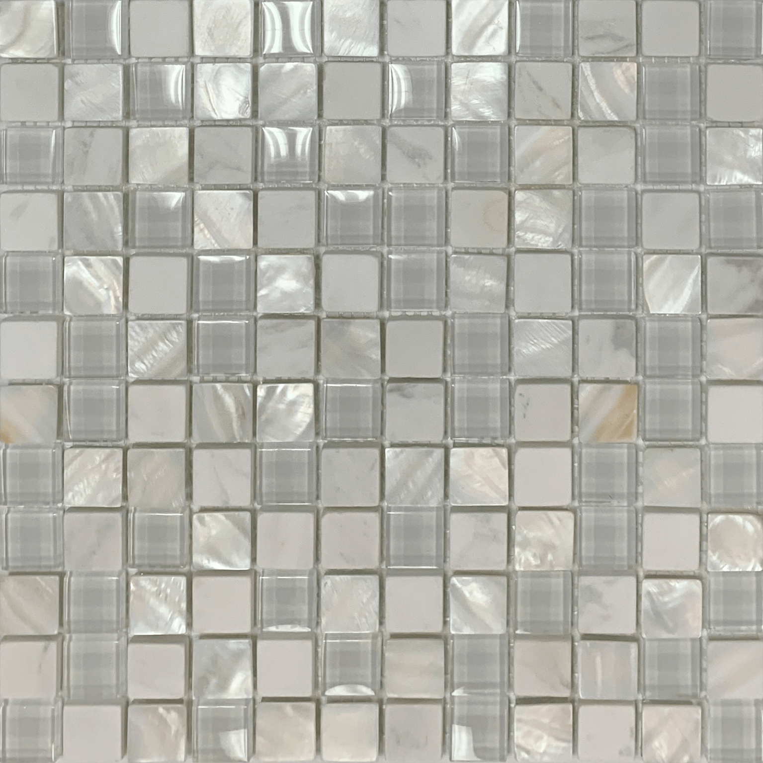 Bati Orient- MAMI166 Mother Of Pearl Glass Marble Mix 1"x1" Mosaic