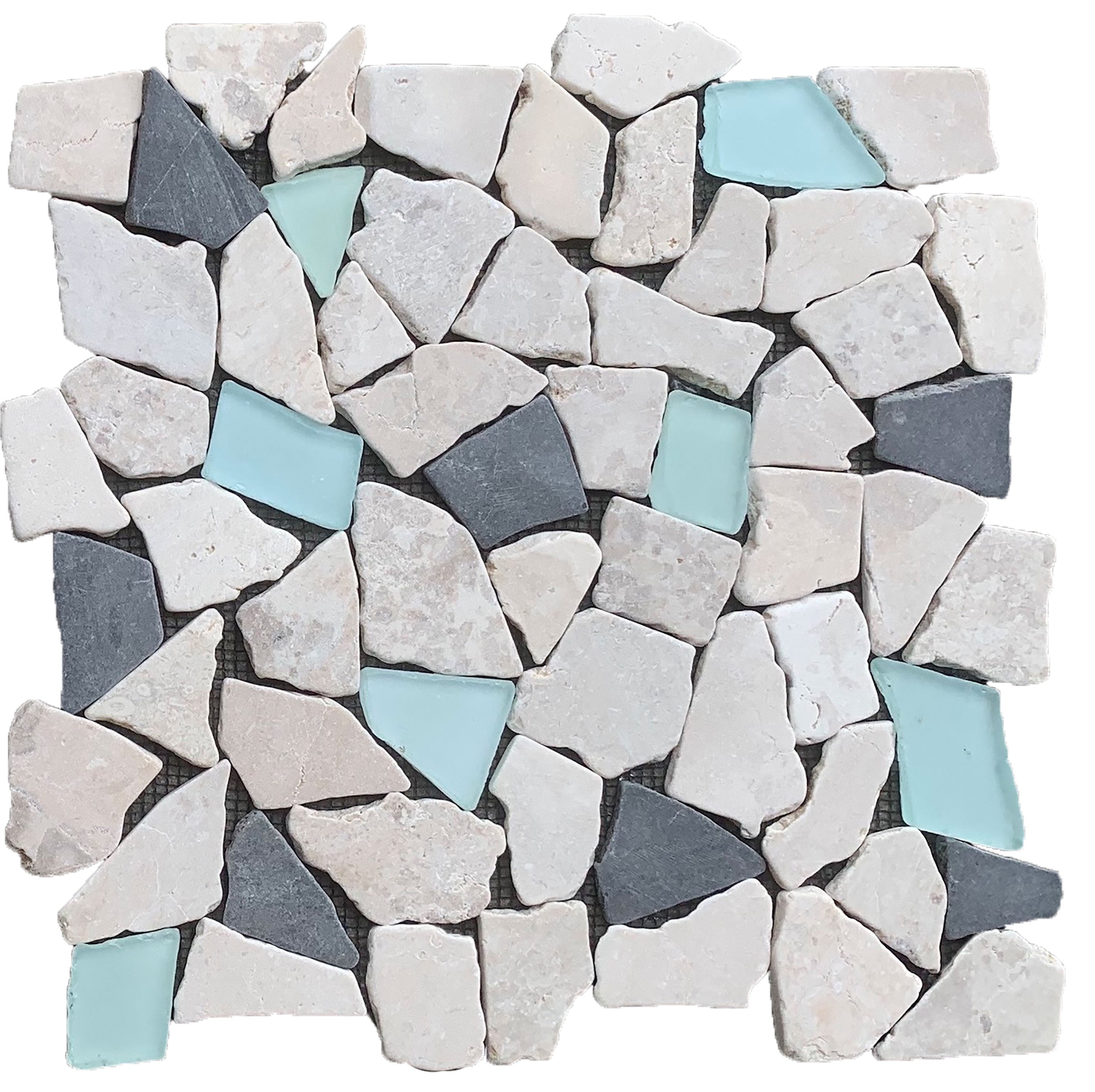 Bati Orient- MAMI188 Mini Opus Beige Grey Marble Mix & Green Glass
