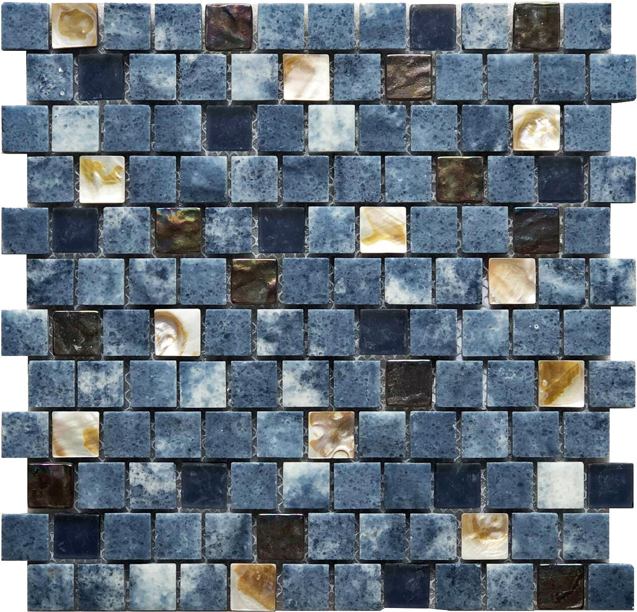 Bati Orient- MAMI198 Blue Mother of Pearl Glass Mix Mosaic