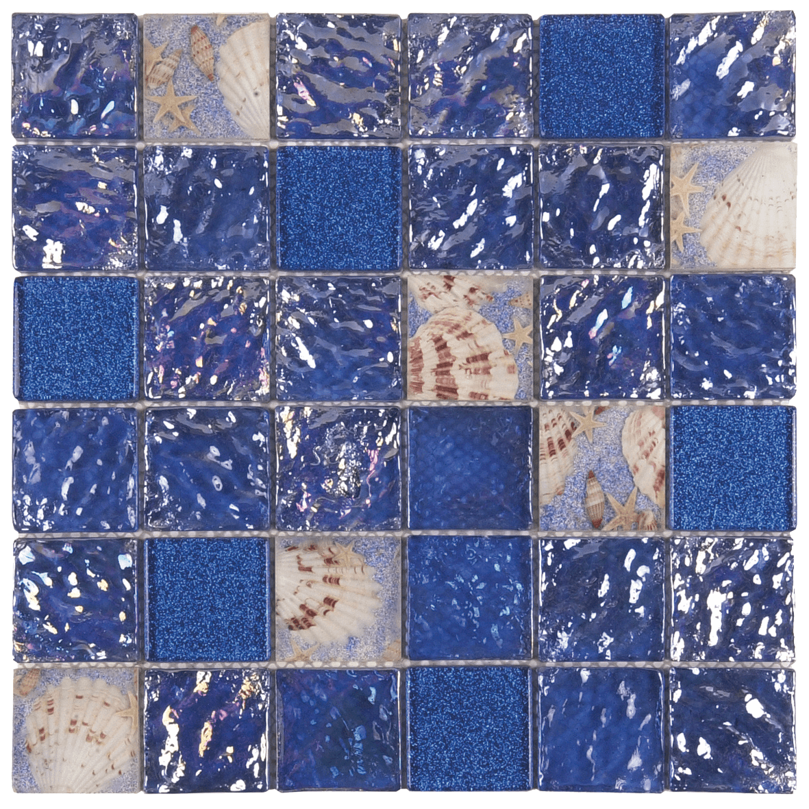 Bati Orient- MAMI50 Blue Glass/Shell Mix Decor Mosaic