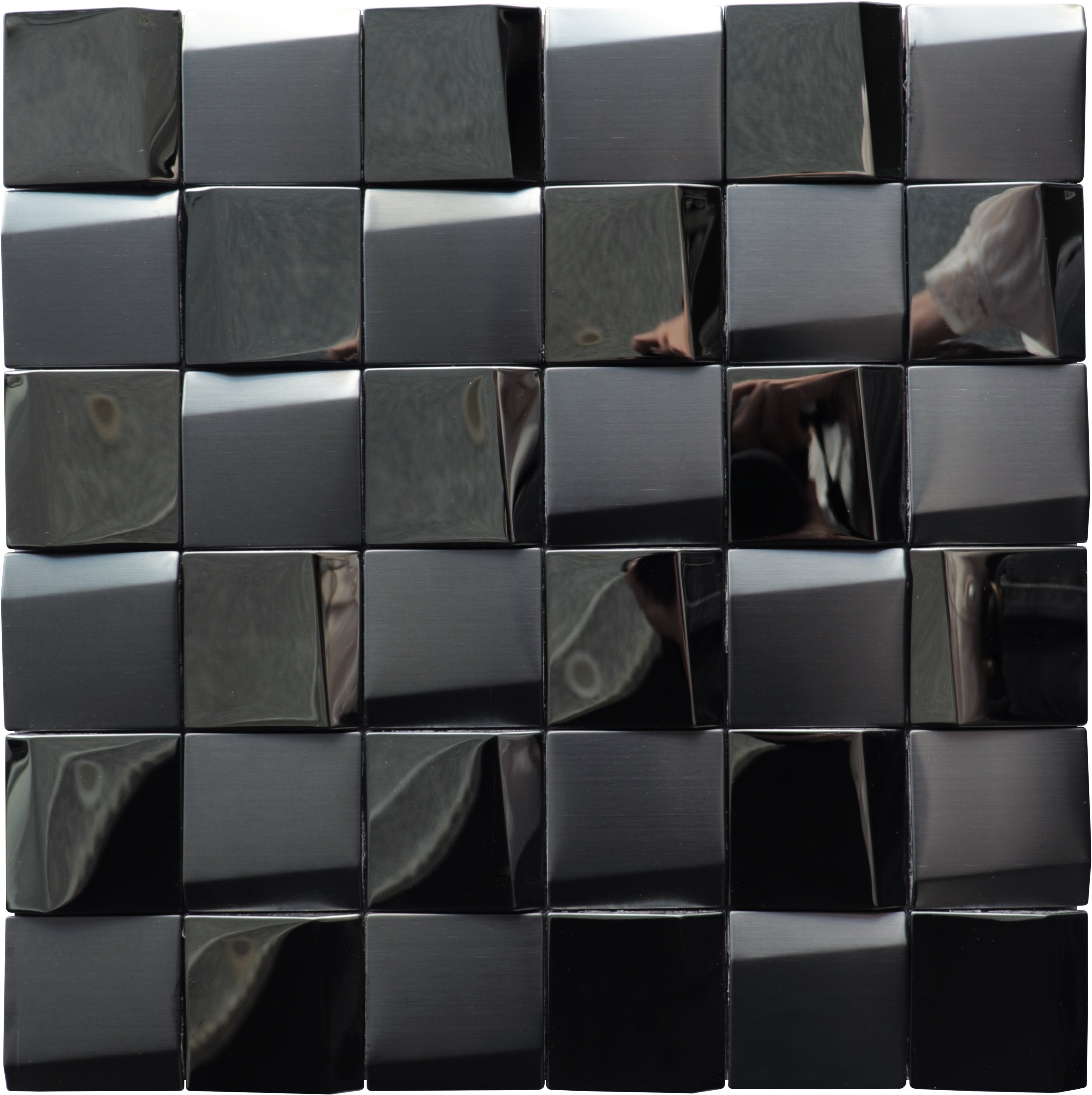 Bati Orient- MENO09 Black 3D Metal Mix Finish 2"x2"
