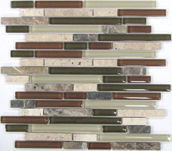 Procida Tile- Dolphin Glass L-01 Bliss Cabernet Linear